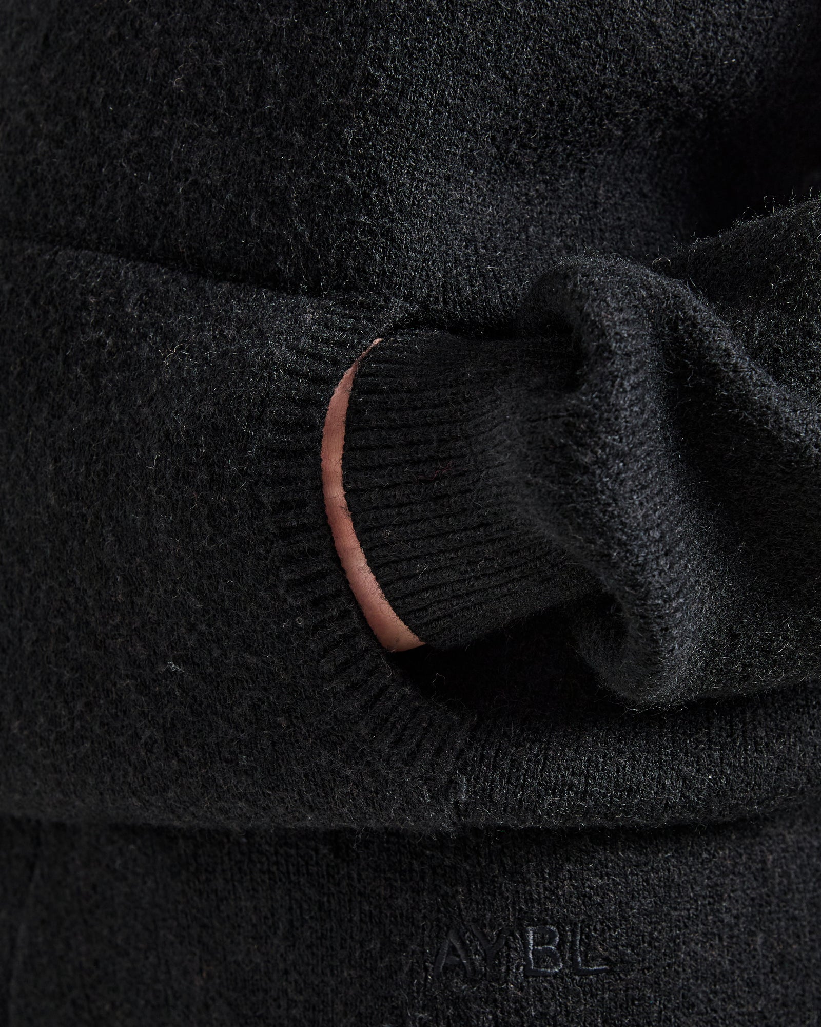 Soft Oversized Knitted Hoodie - Black