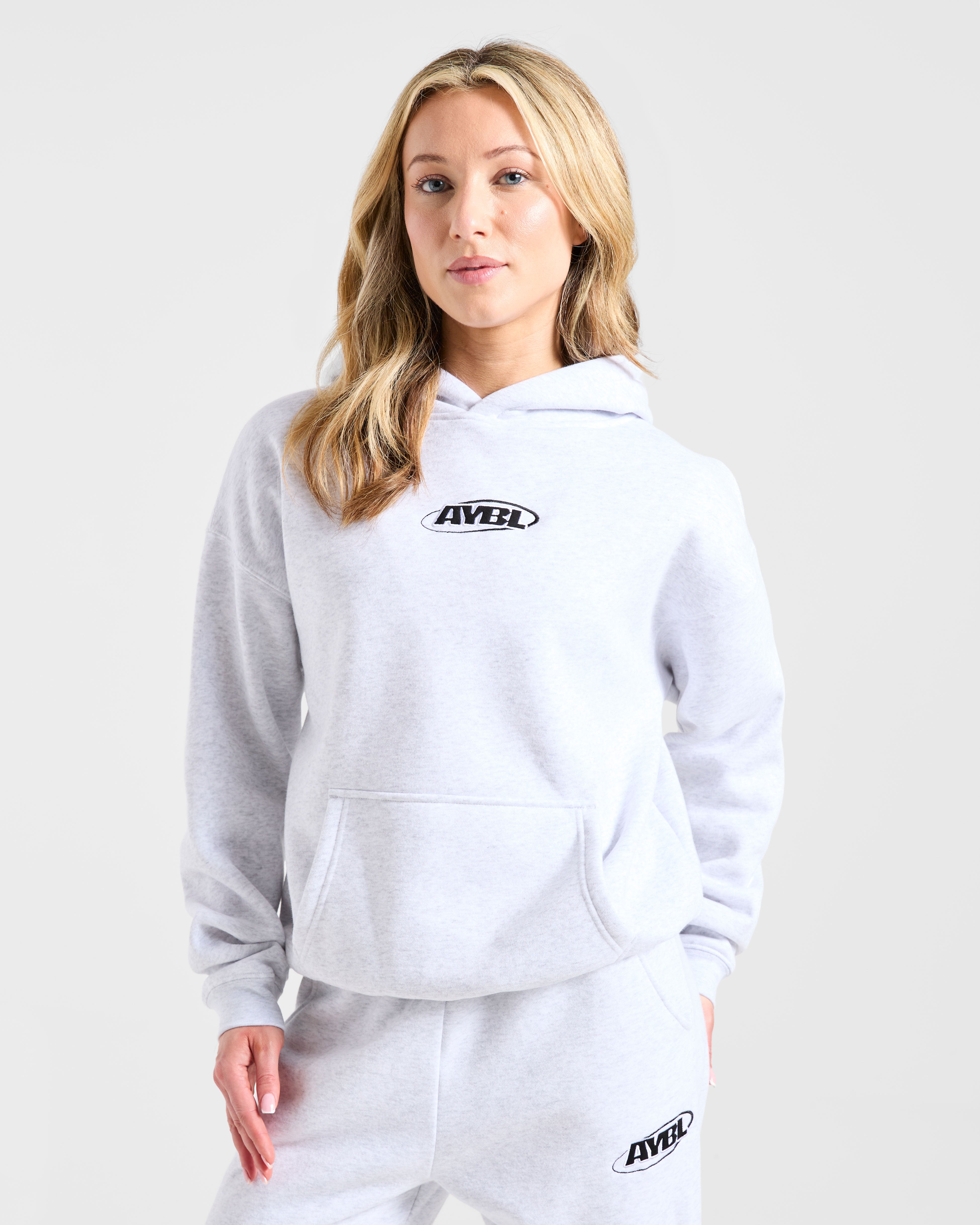 Sports Essentials Oversized Hoodie - Heather Grey/Black