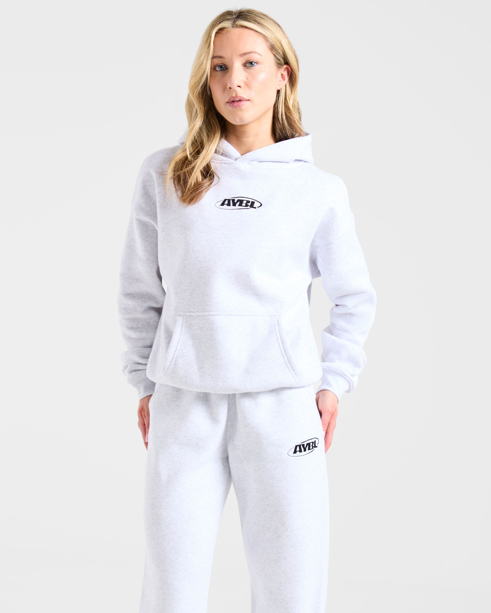 Sports Essentials Oversized Straight Leg Joggers - Heather Grey/Black
