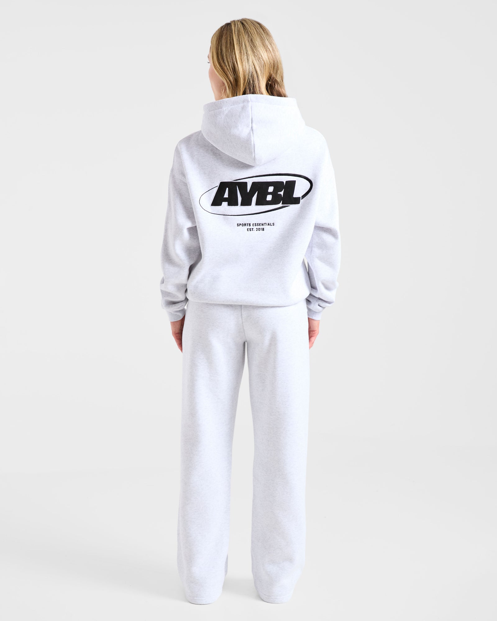 Sports Essentials Oversized Straight Leg Joggers - Heather Grey/Black