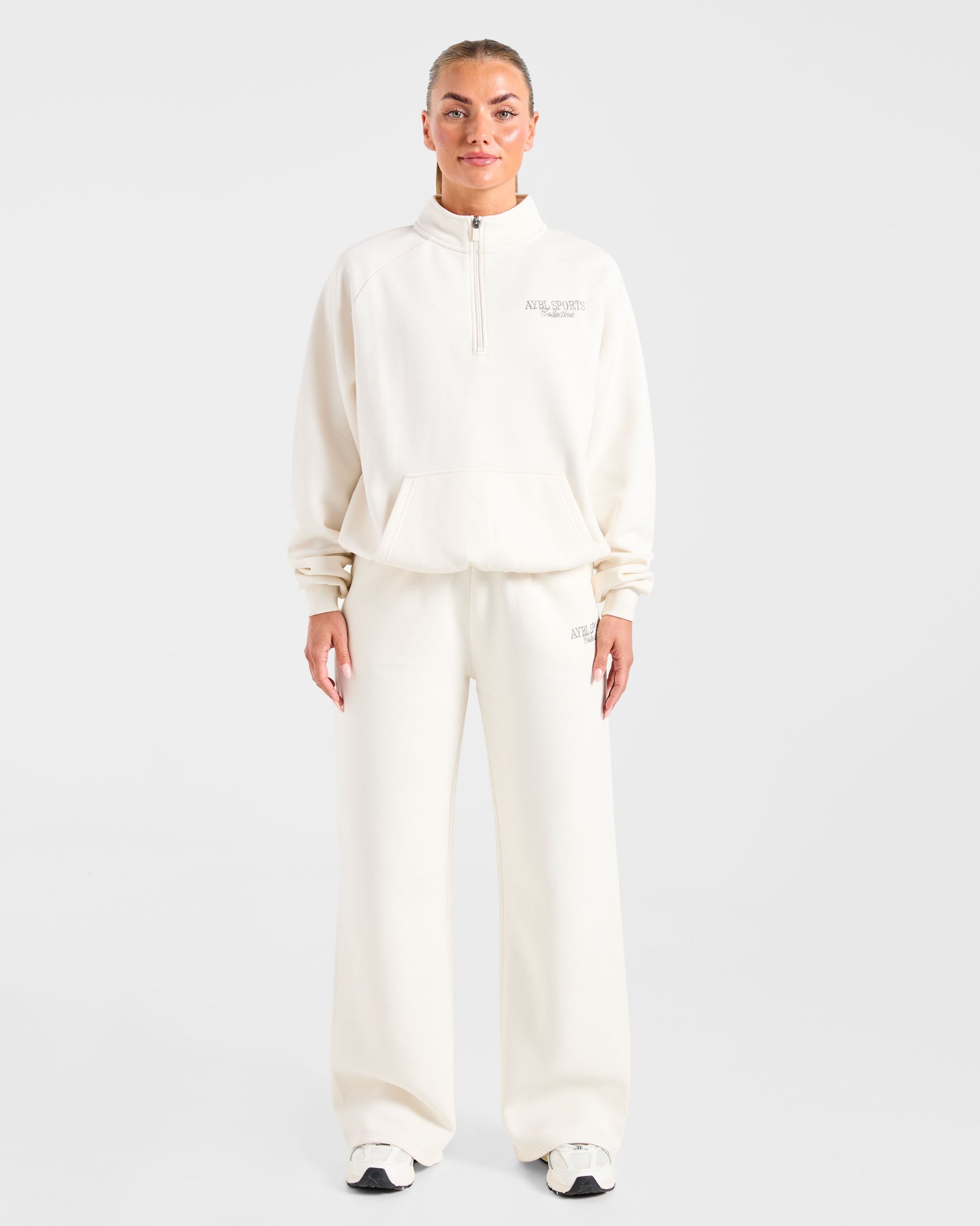 Sports Collective Oversized Straight Leg Joggers - Off White