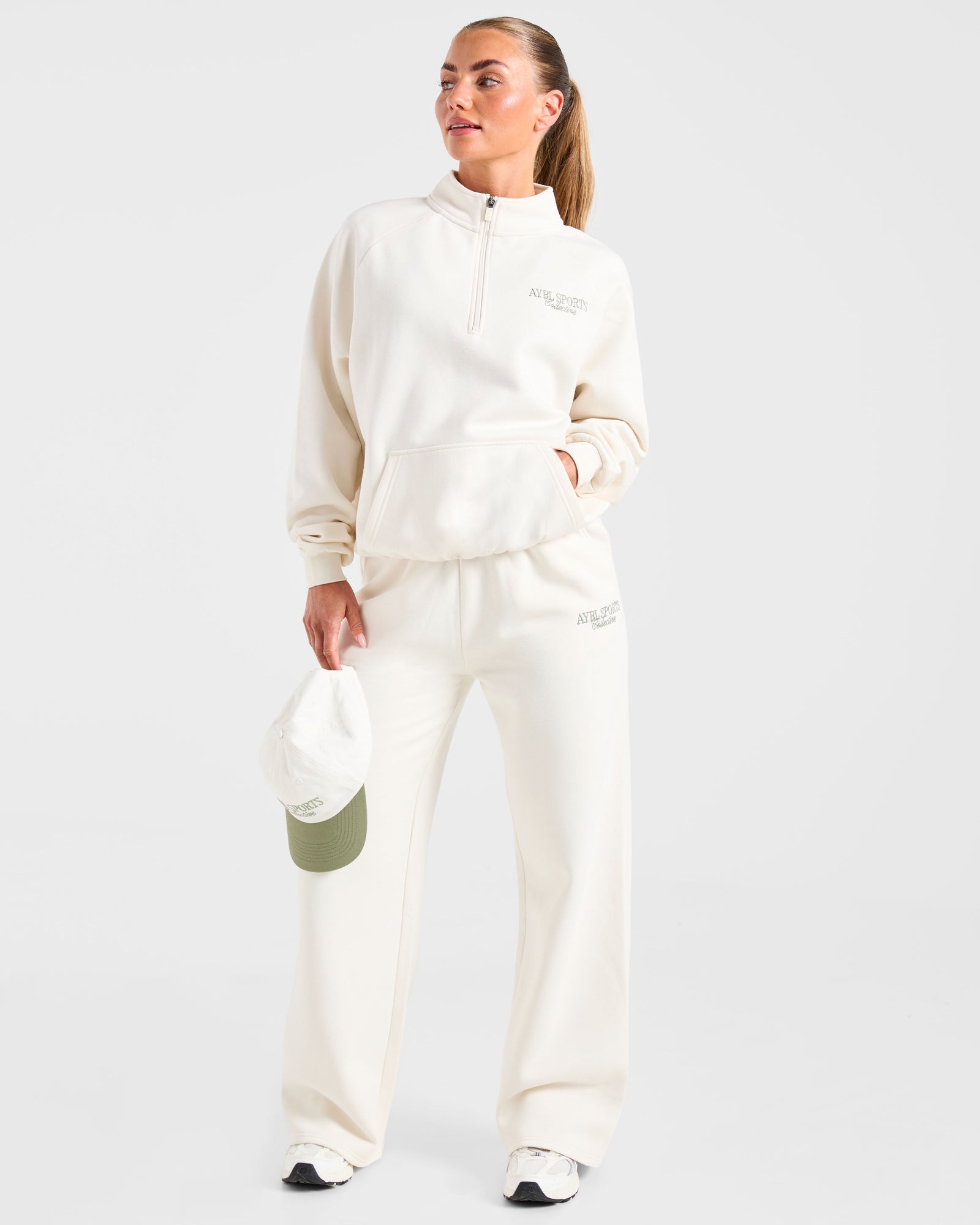 Sports Collective Oversized Straight Leg Joggers - Off White