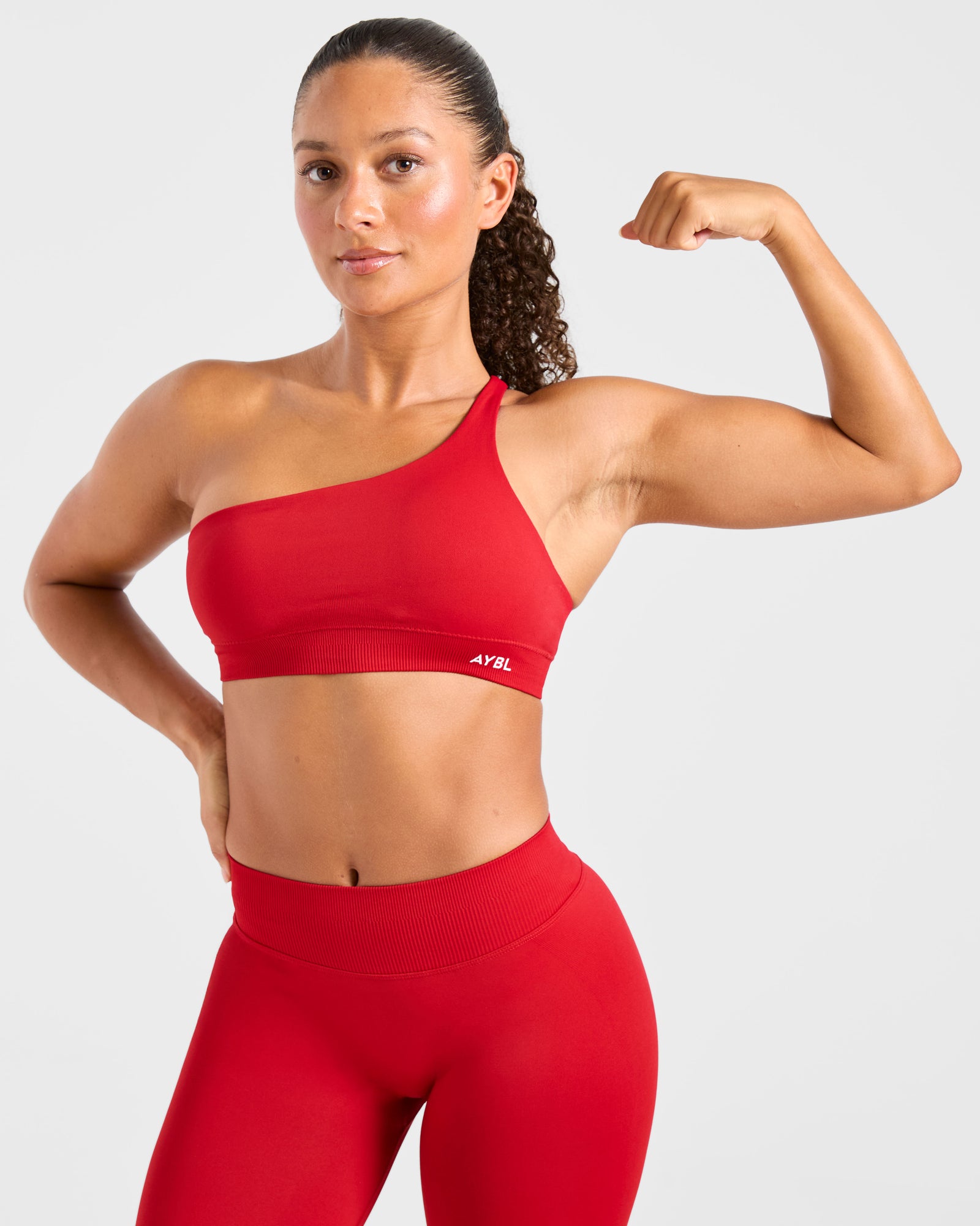 JD Enhance Seamless One Shoulder Sports Bra - Red (Copy)