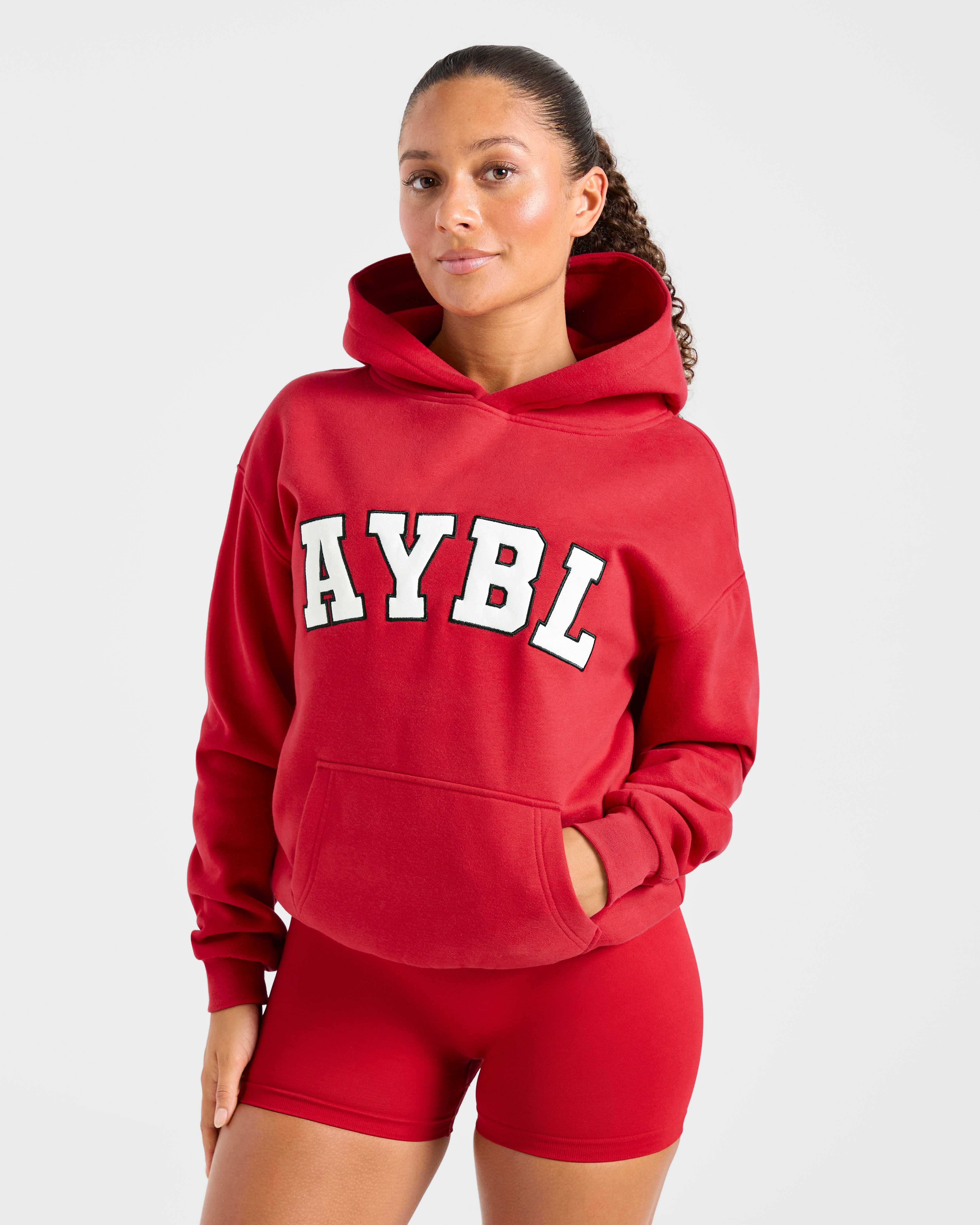 JD Varsity 2.0 Oversized Hoodie - Red (Copy)