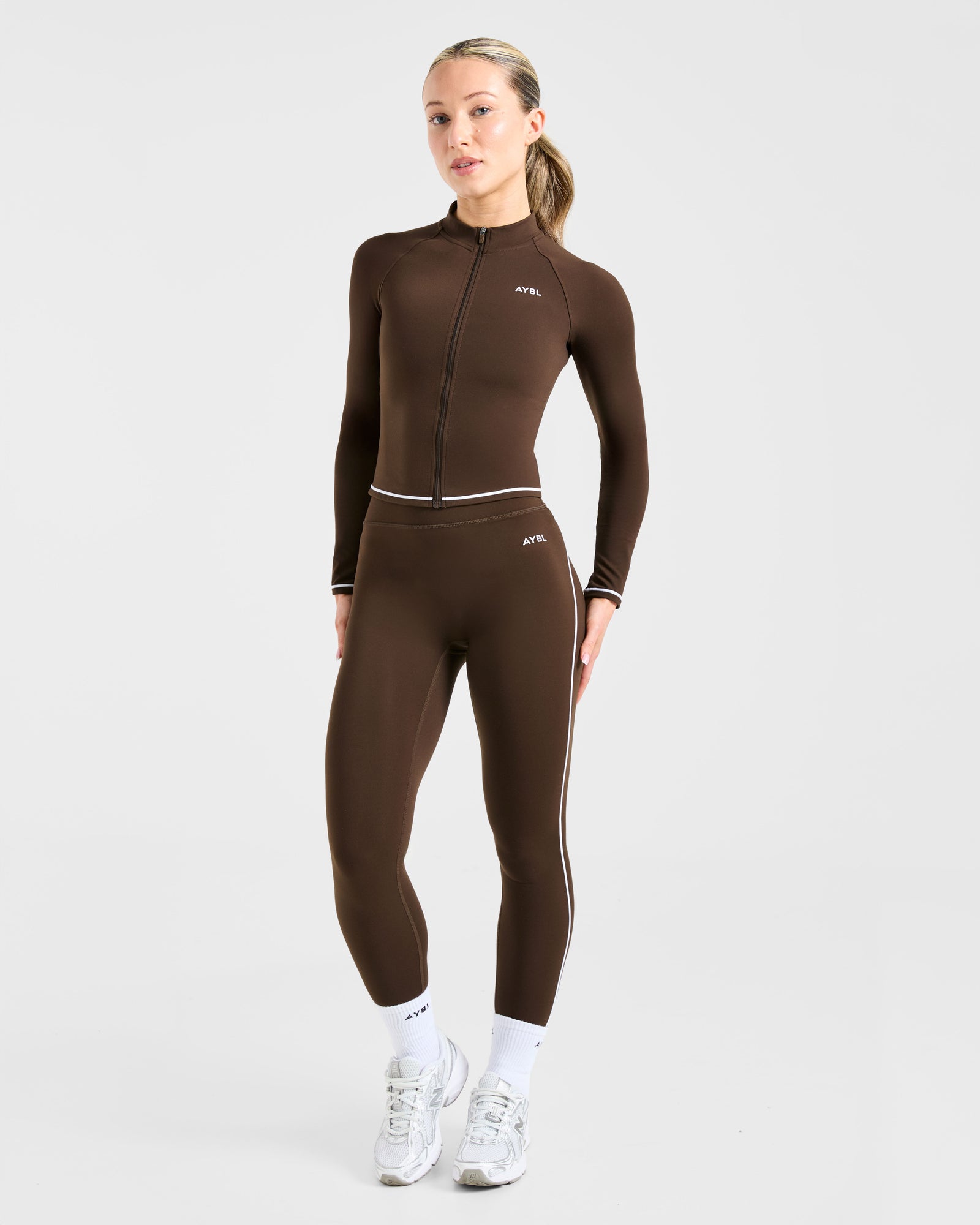 JD Form Zip Up Jacket - Coffee Bean (Copy)