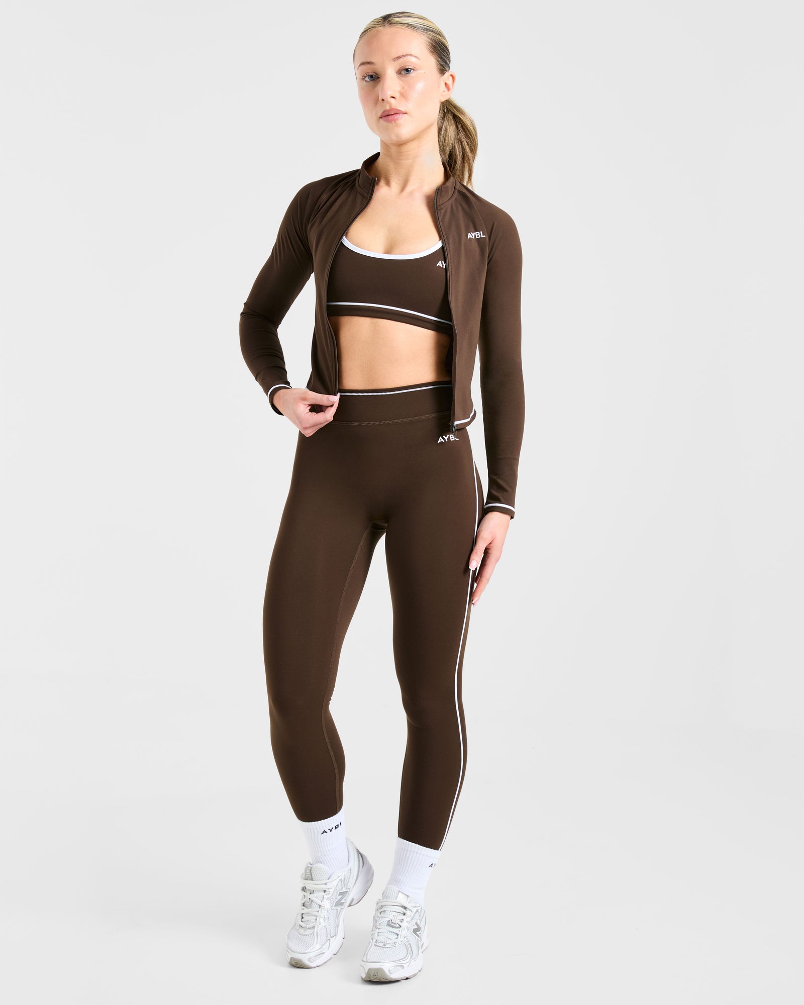 JD Form Zip Up Jacket - Coffee Bean (Copy)