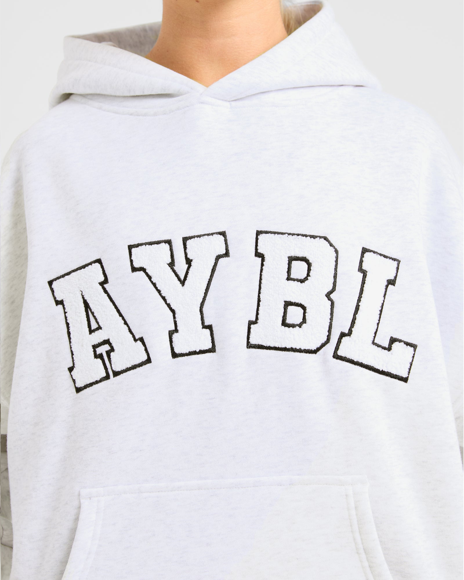 Varsity Oversized Hoodie - Heather Grey