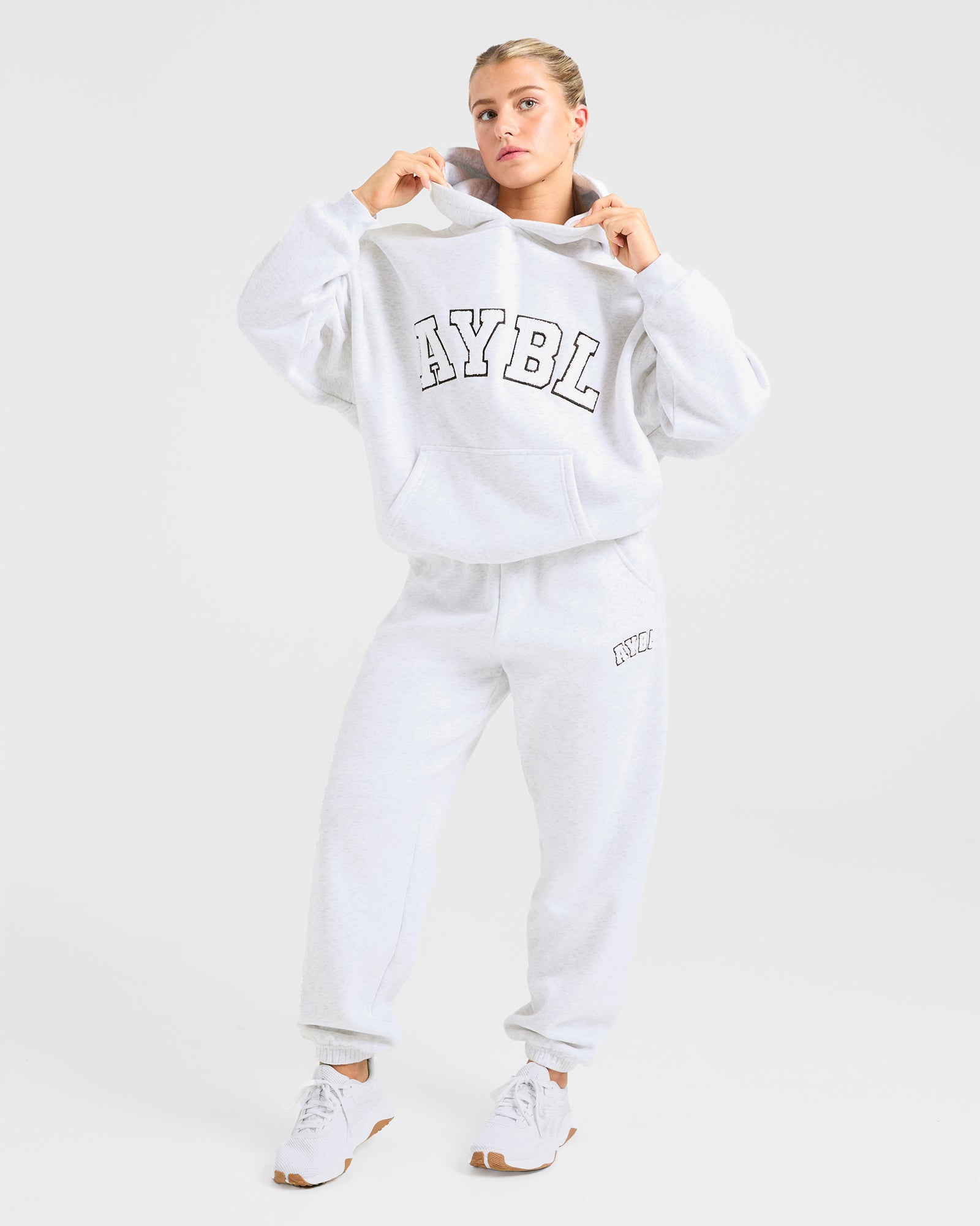 Varsity Oversized Hoodie - Heather Grey