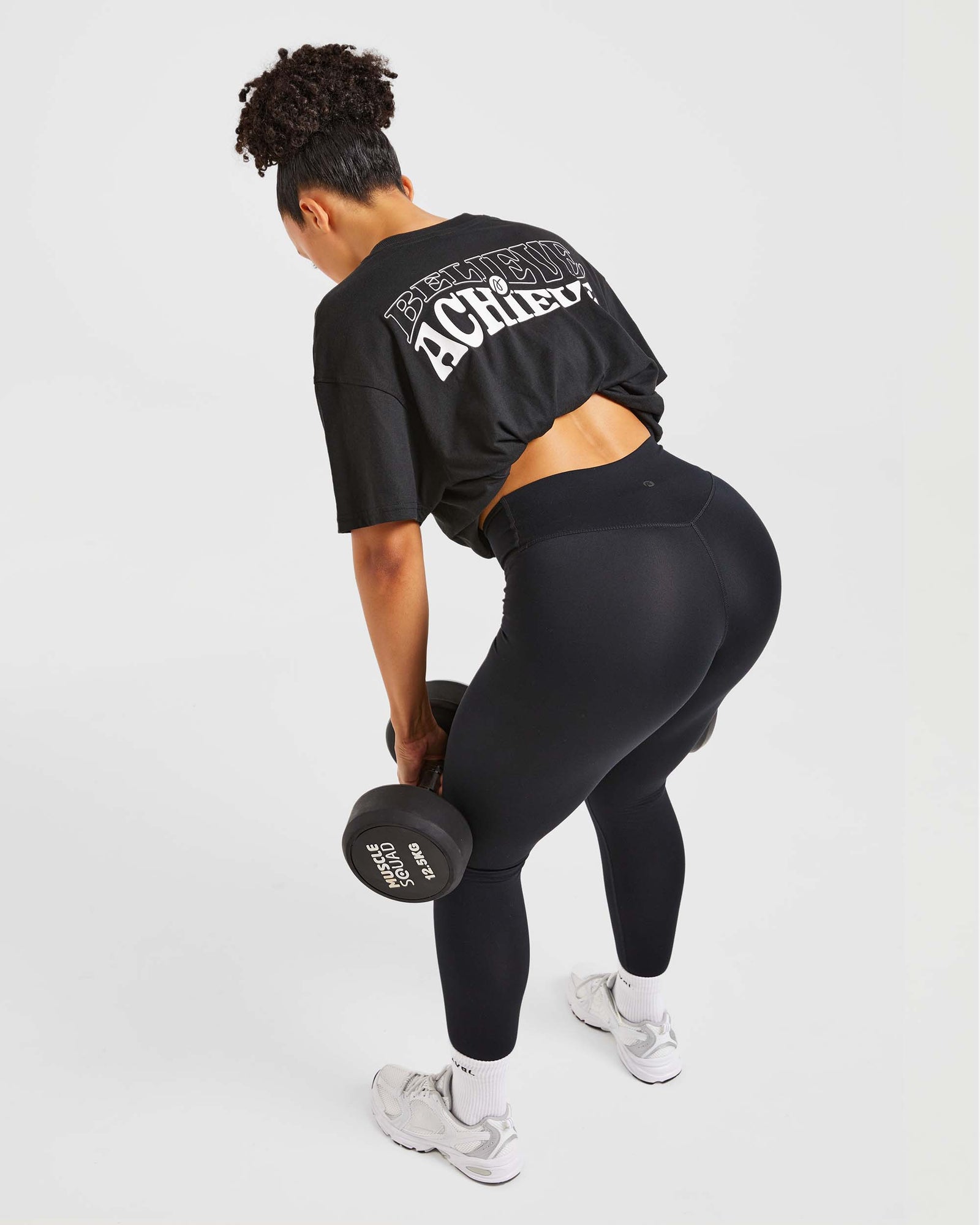 Believe Achieve Oversized T Shirt - Black