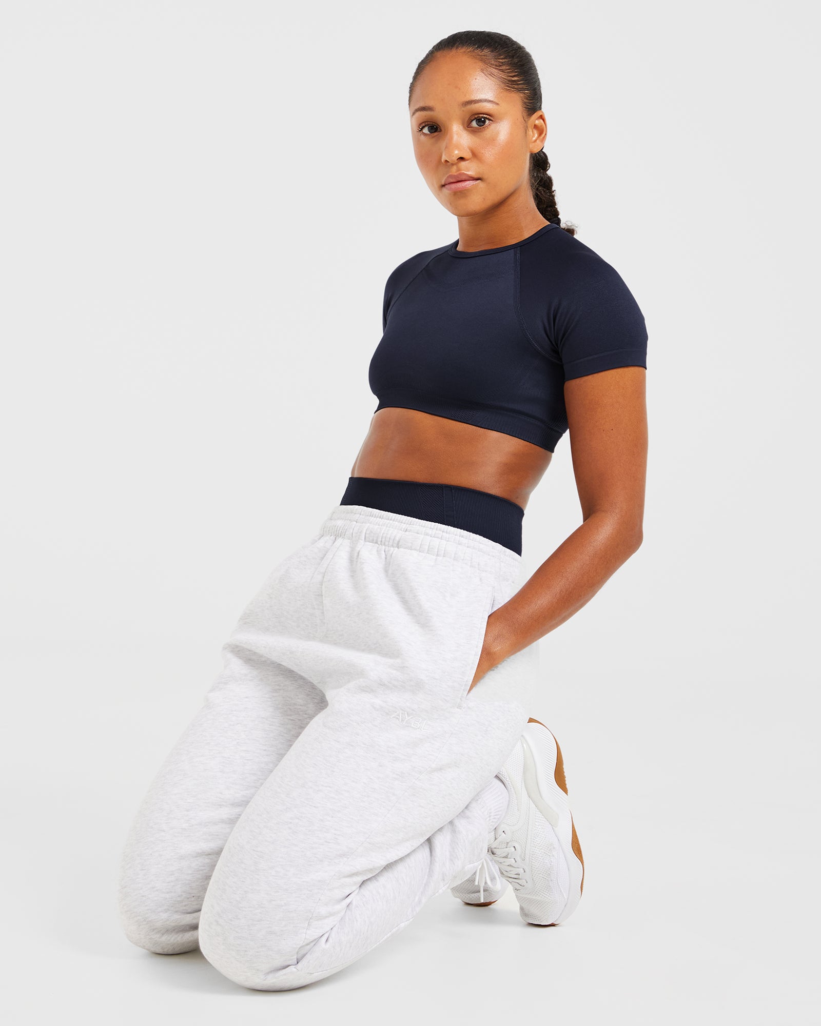 Balance V3 Seamless Crop Top - Navy
