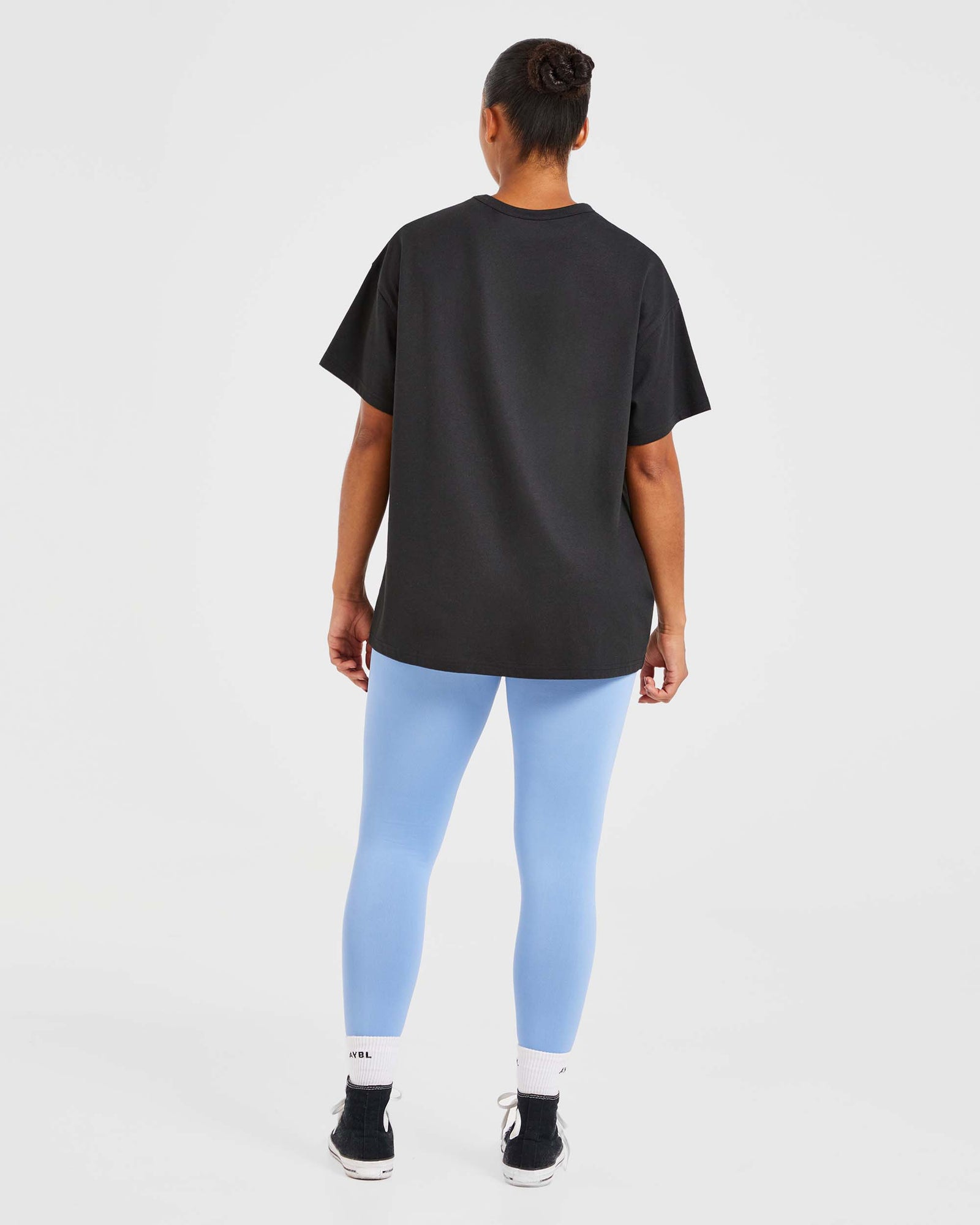 Varsity Oversized T Shirt - Black/Blue - aybldev