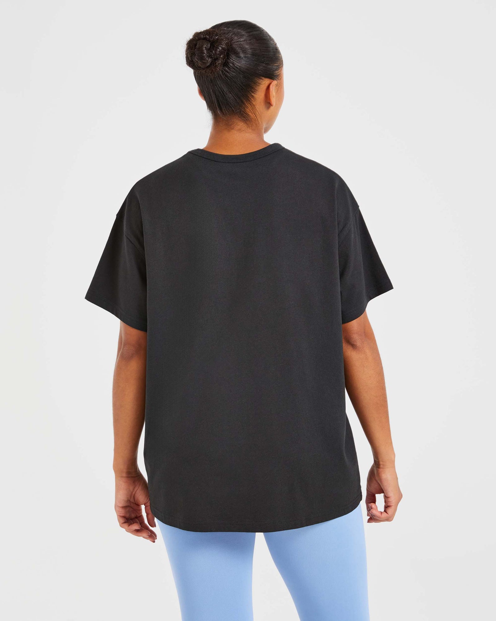 Varsity Oversized T Shirt - Black/Blue - aybldev