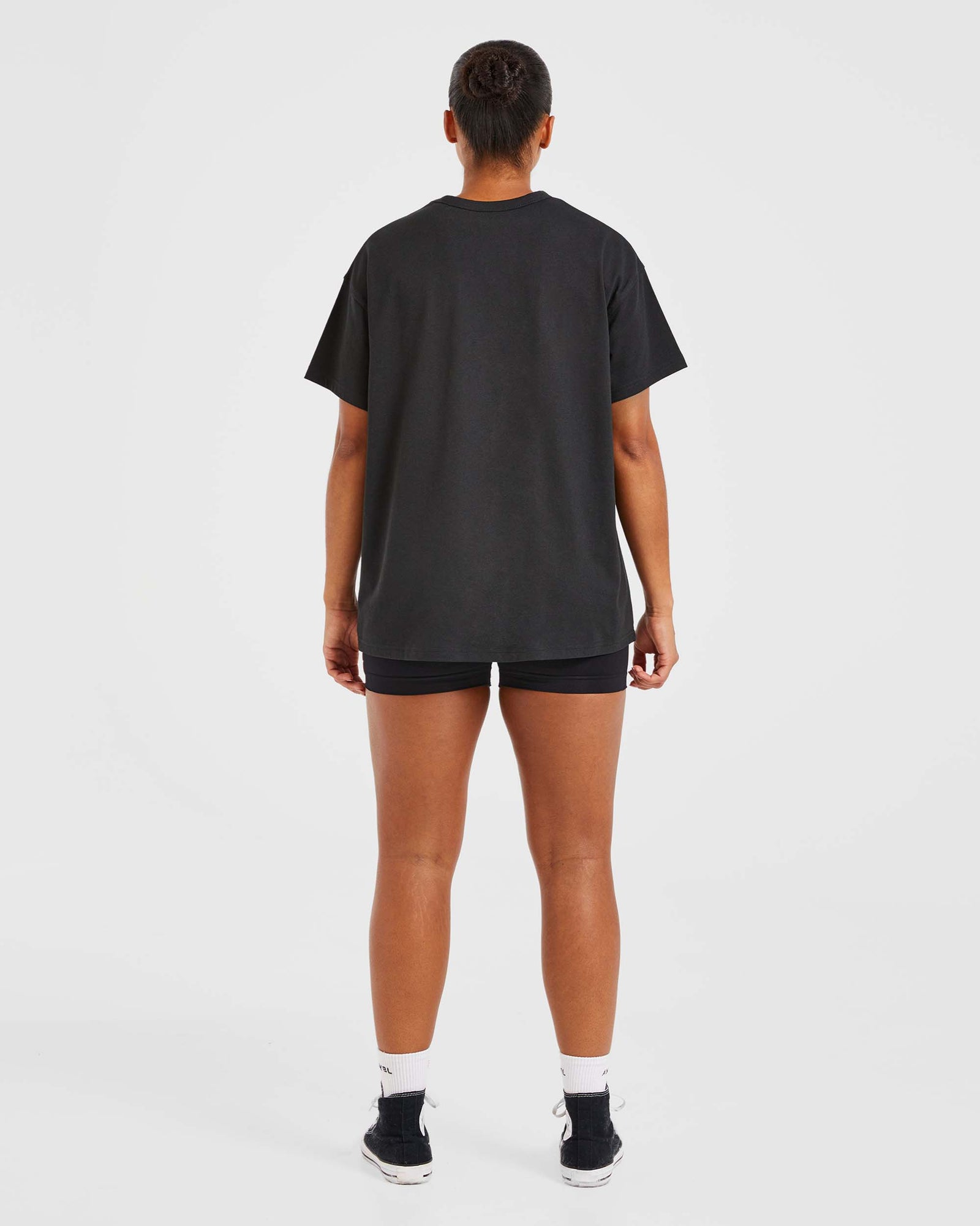 Varsity Oversized T Shirt - Black - aybldev