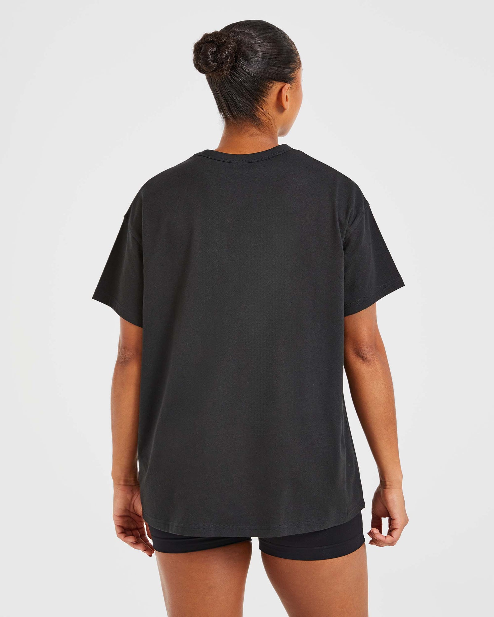 Varsity Oversized T Shirt - Black - aybldev