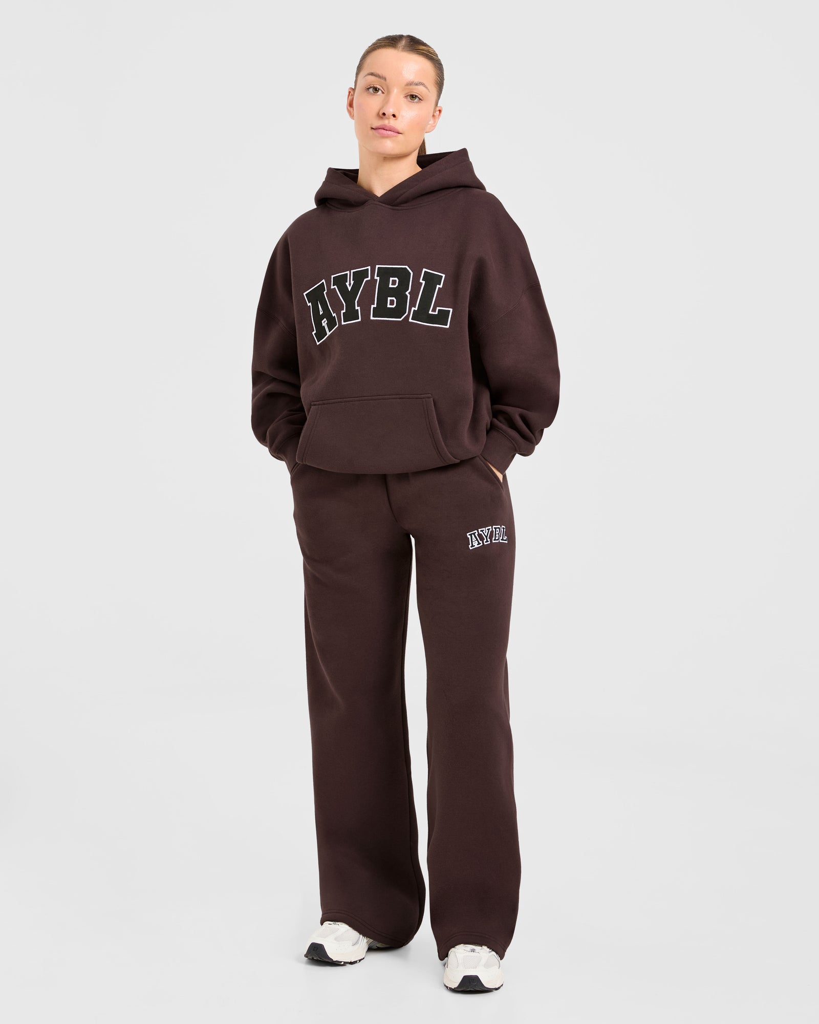 JD Varsity 2.0 Oversized Straight Leg Joggers - Cocoa Brown