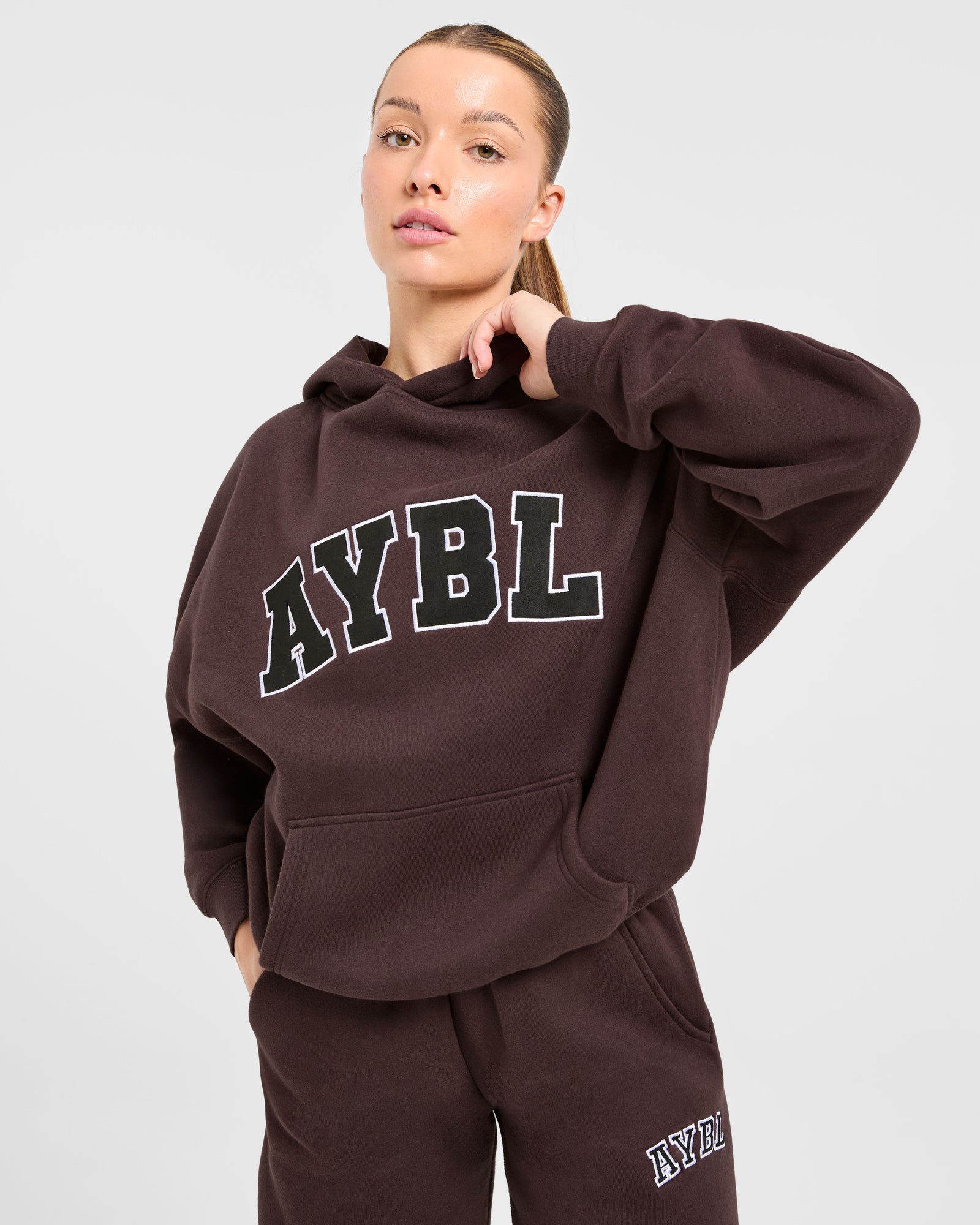 Varsity 2.0 Oversized Straight Leg Joggers - Cocoa Brown