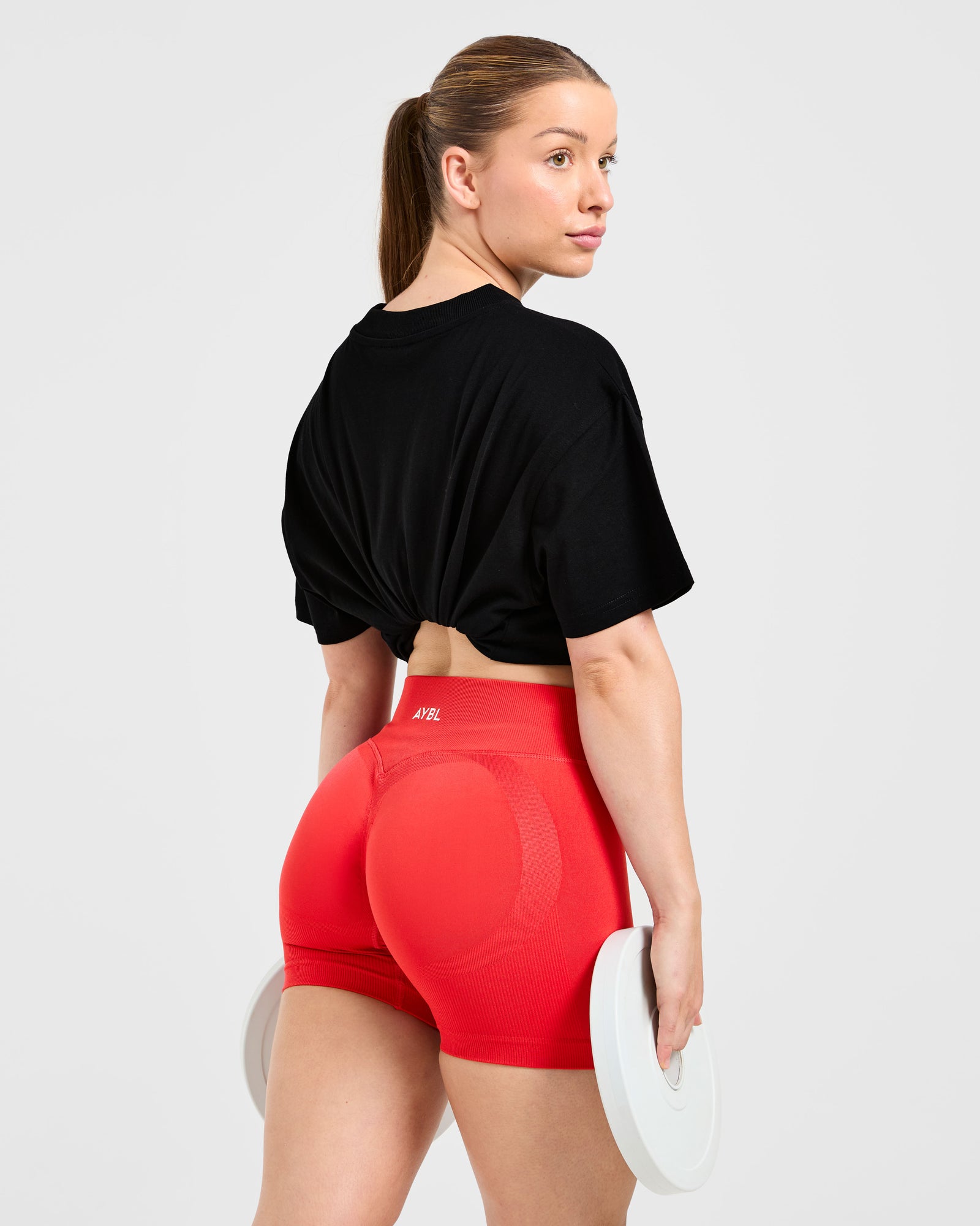 Sports Club Gothic Oversized T Shirt - Black/Red