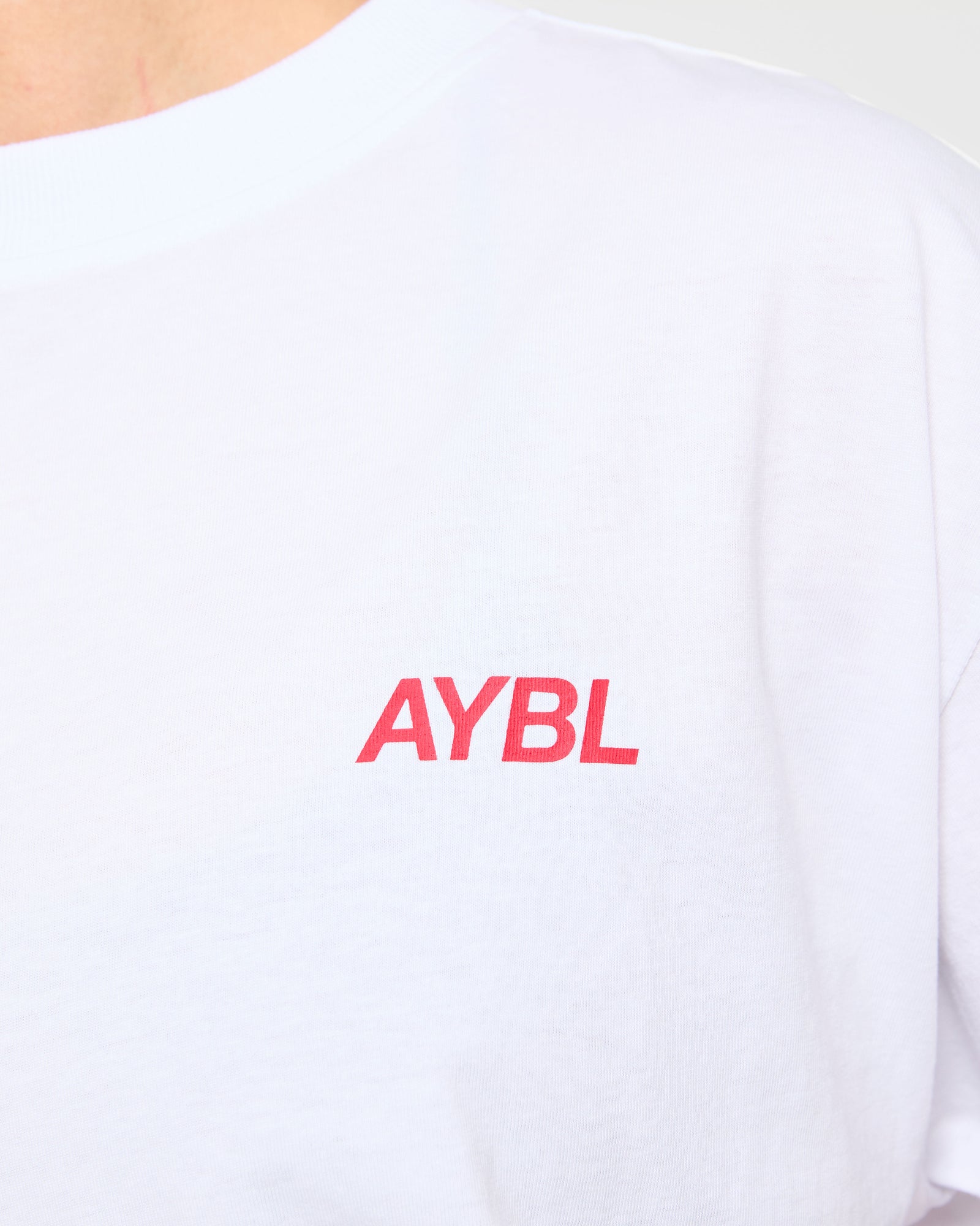 AYBL Sports Club Oversized T Shirt - White/True Red