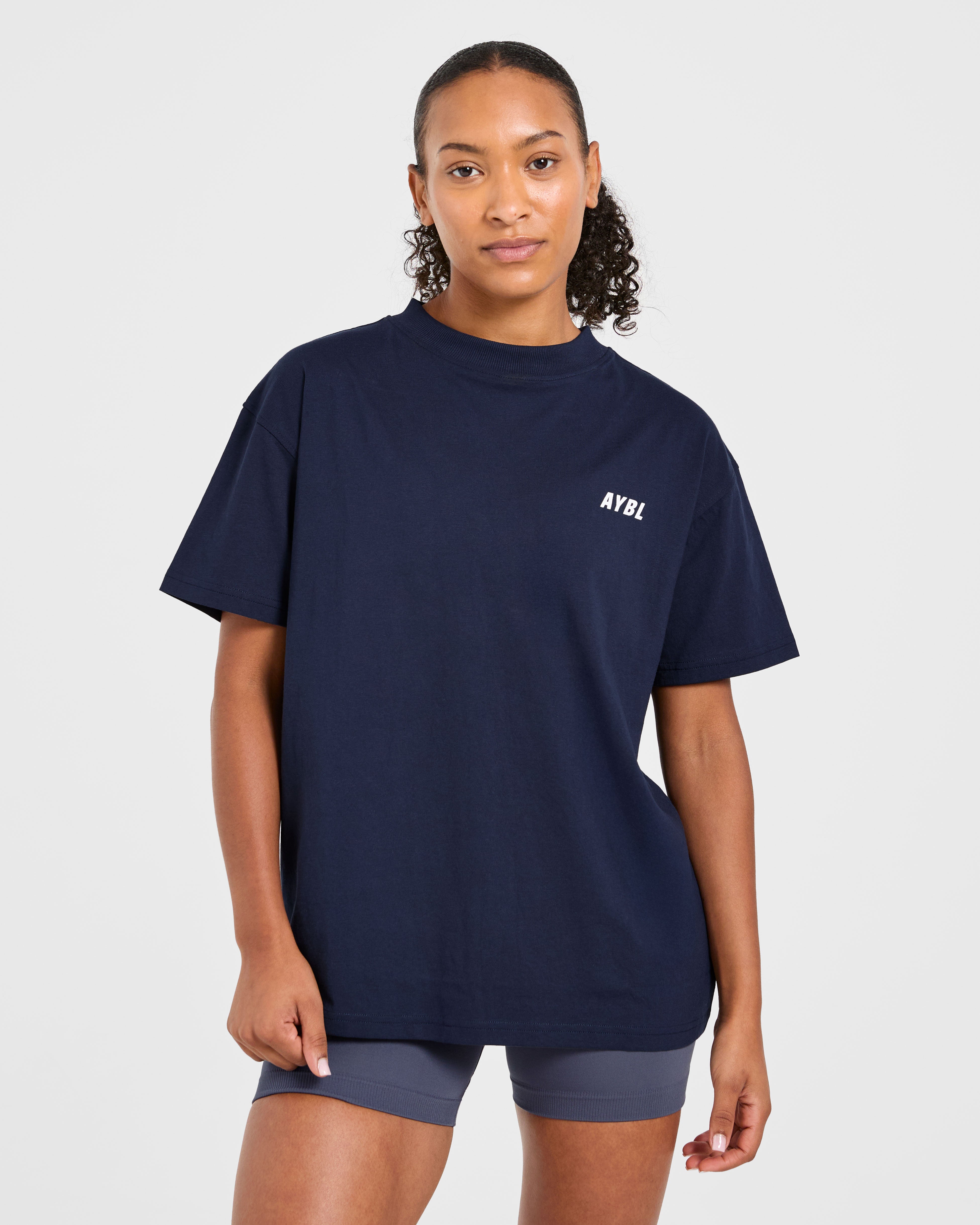 Cardio Club Oversized T Shirt - Navy