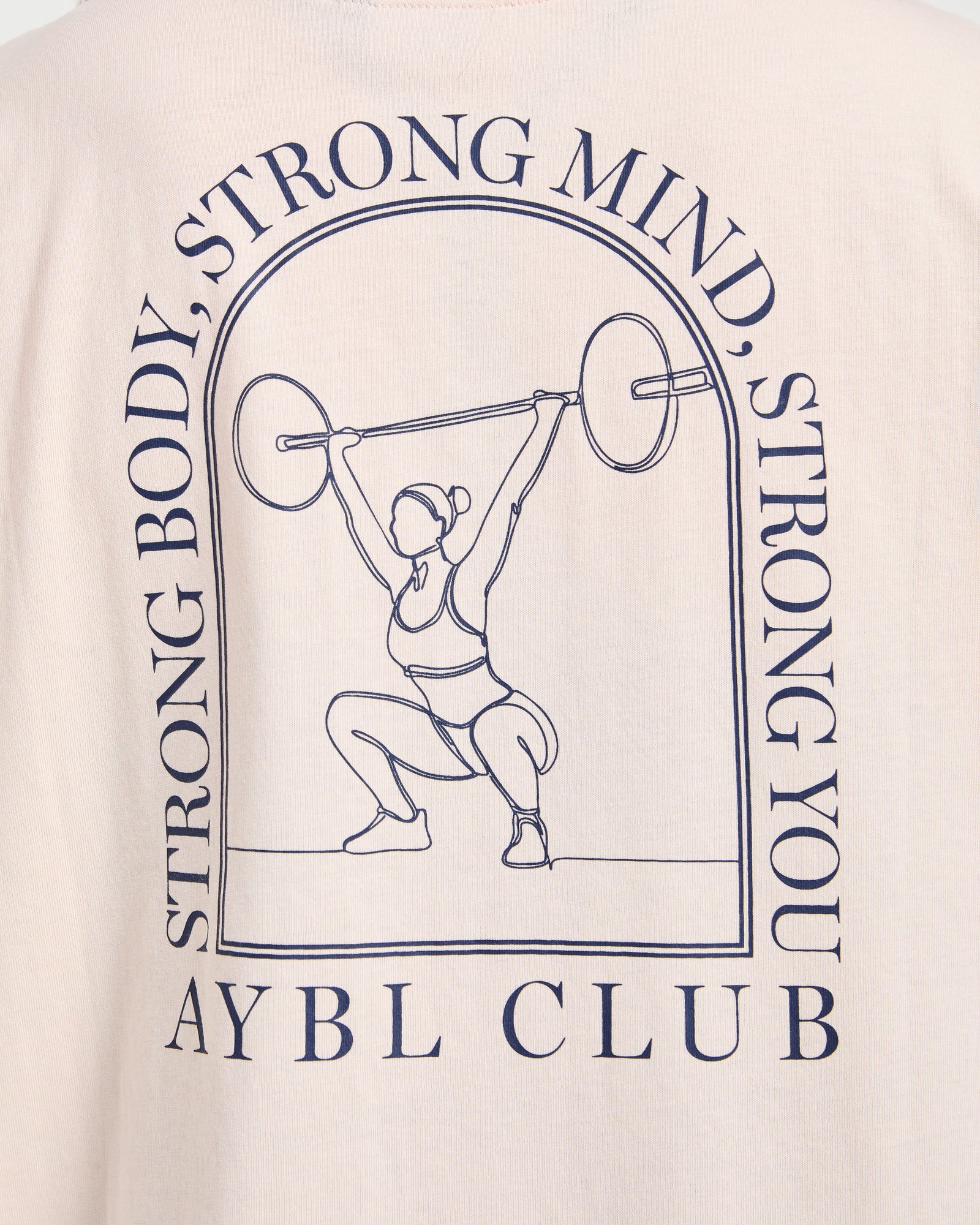 Body, Mind, You Oversized T Shirt - Peach/Navy