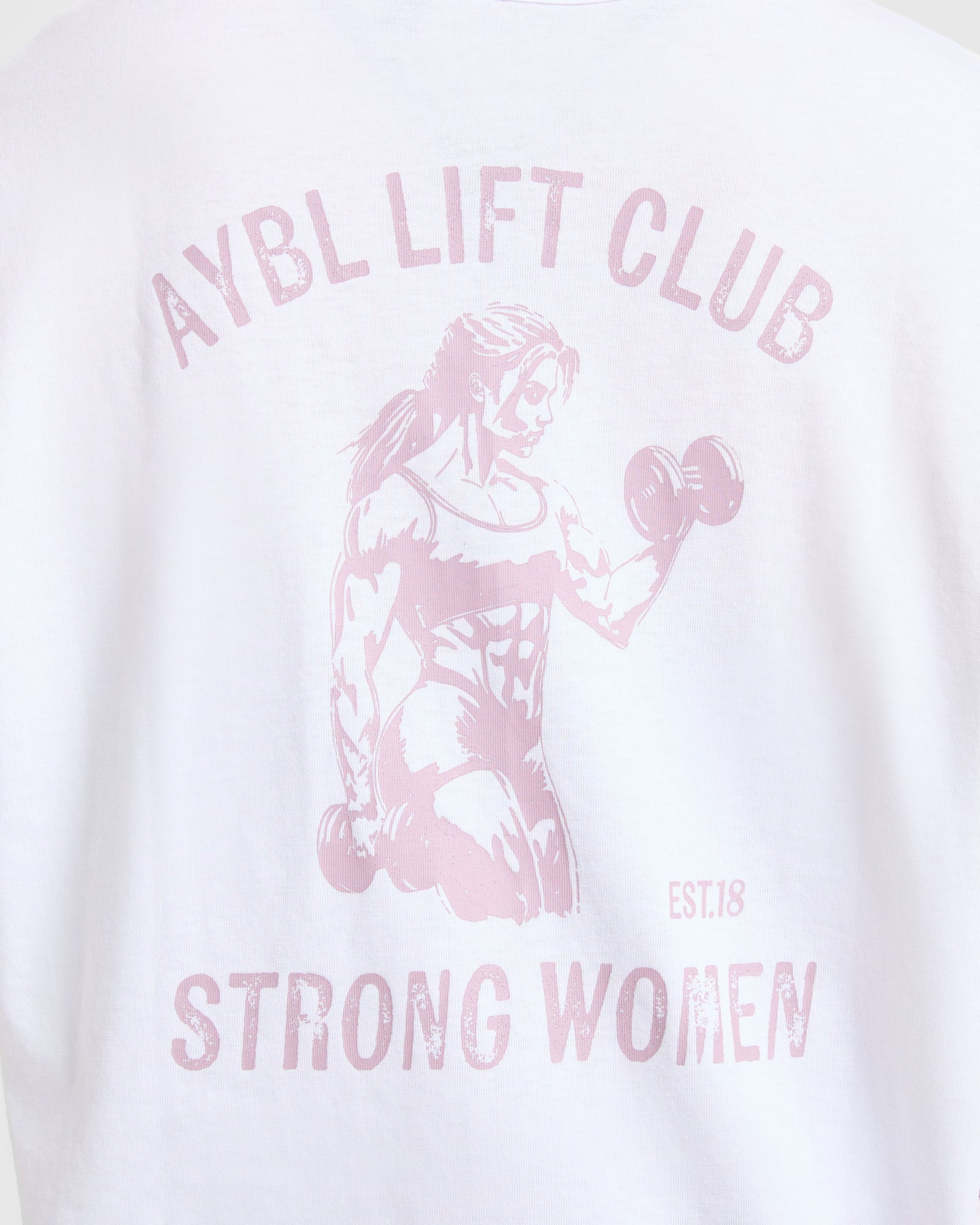 Strong Women Graphic Oversized T Shirt - White/Lilac