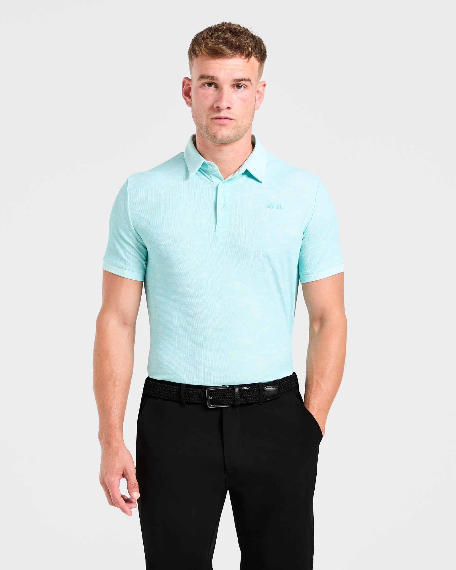 Precision Texture Polo - Summer Blue