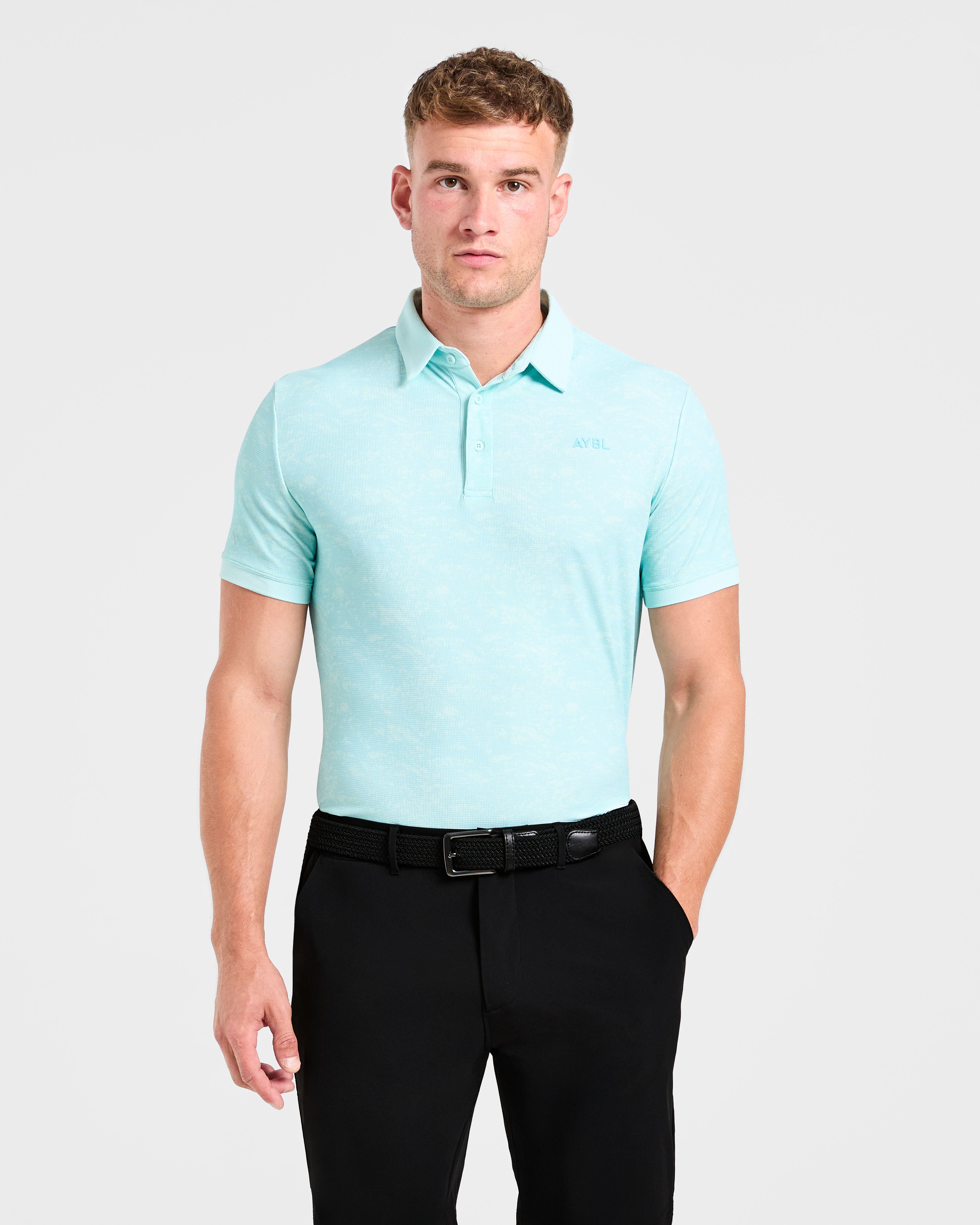 Precision Texture Polo - Summer Blue
