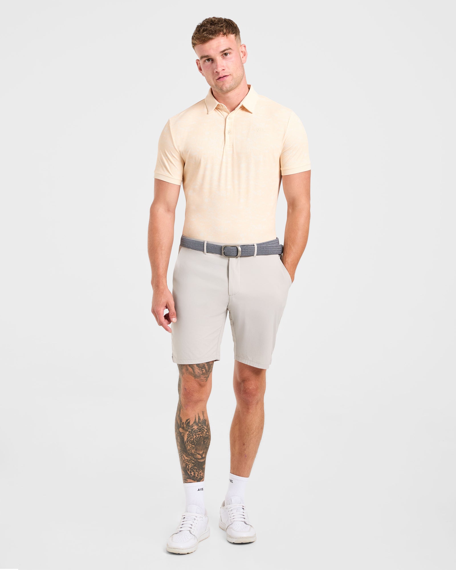 Precision Texture Polo - Peach