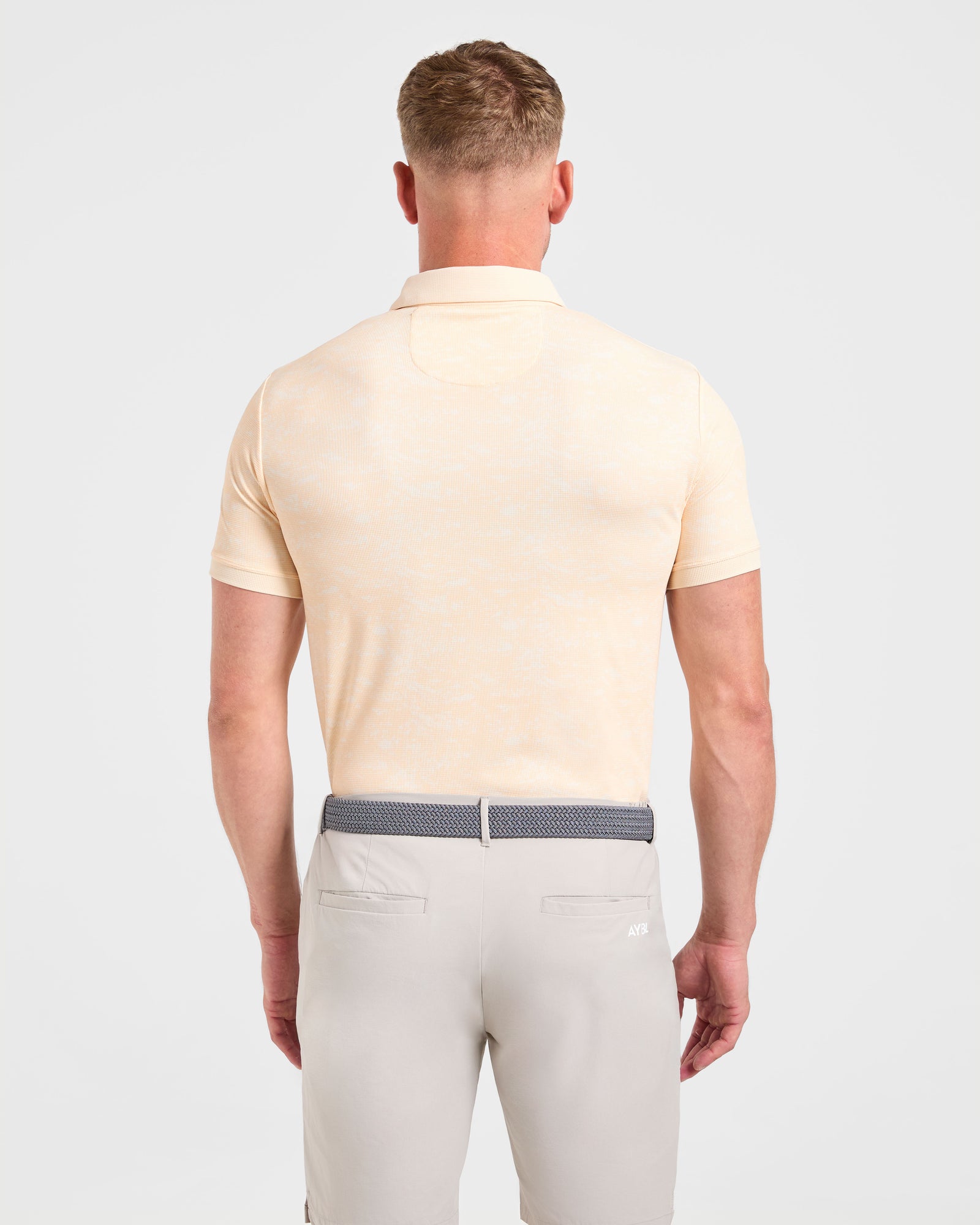 Precision Texture Polo - Peach
