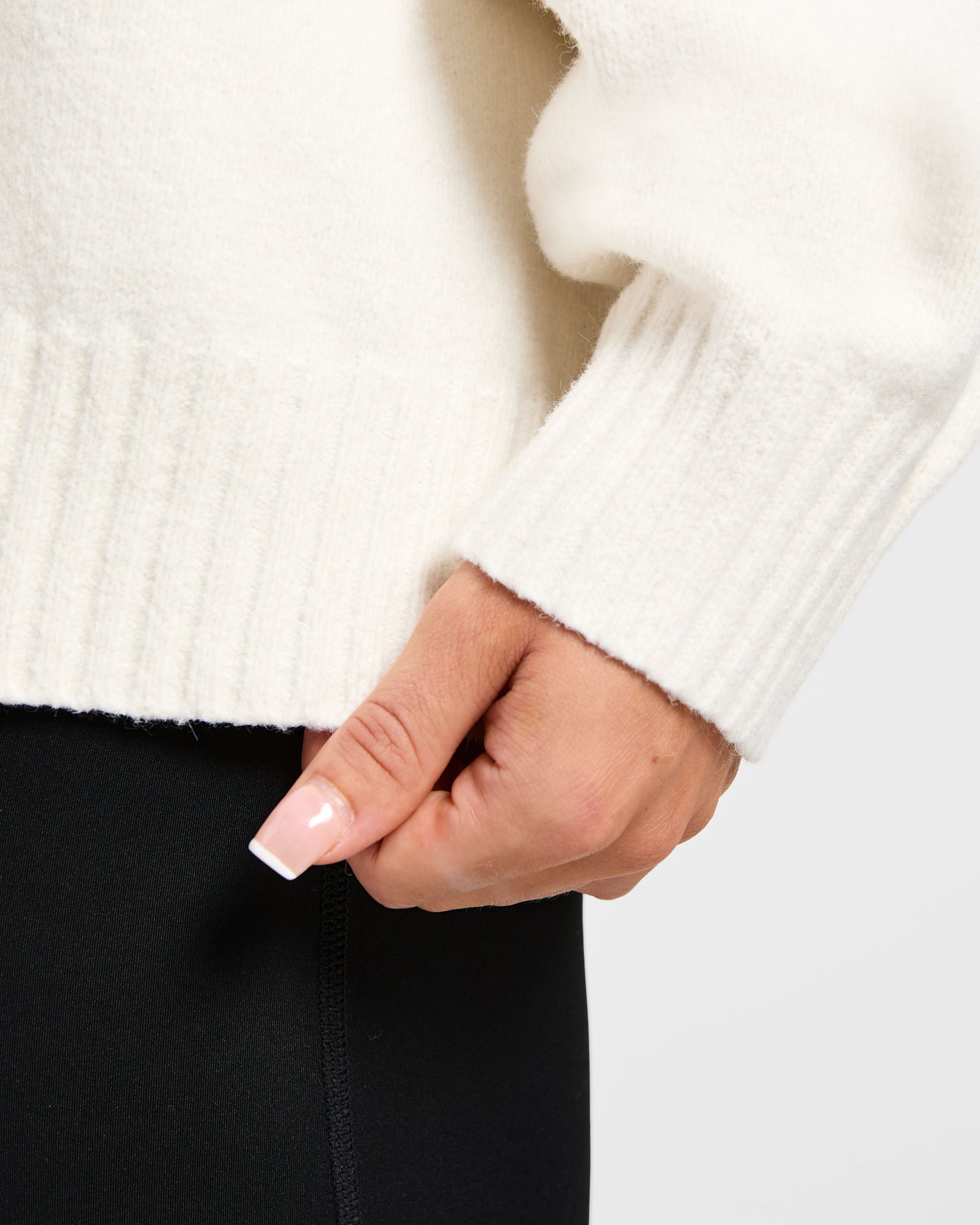 JD Varsity Oversized Knitted Sweater - Off White