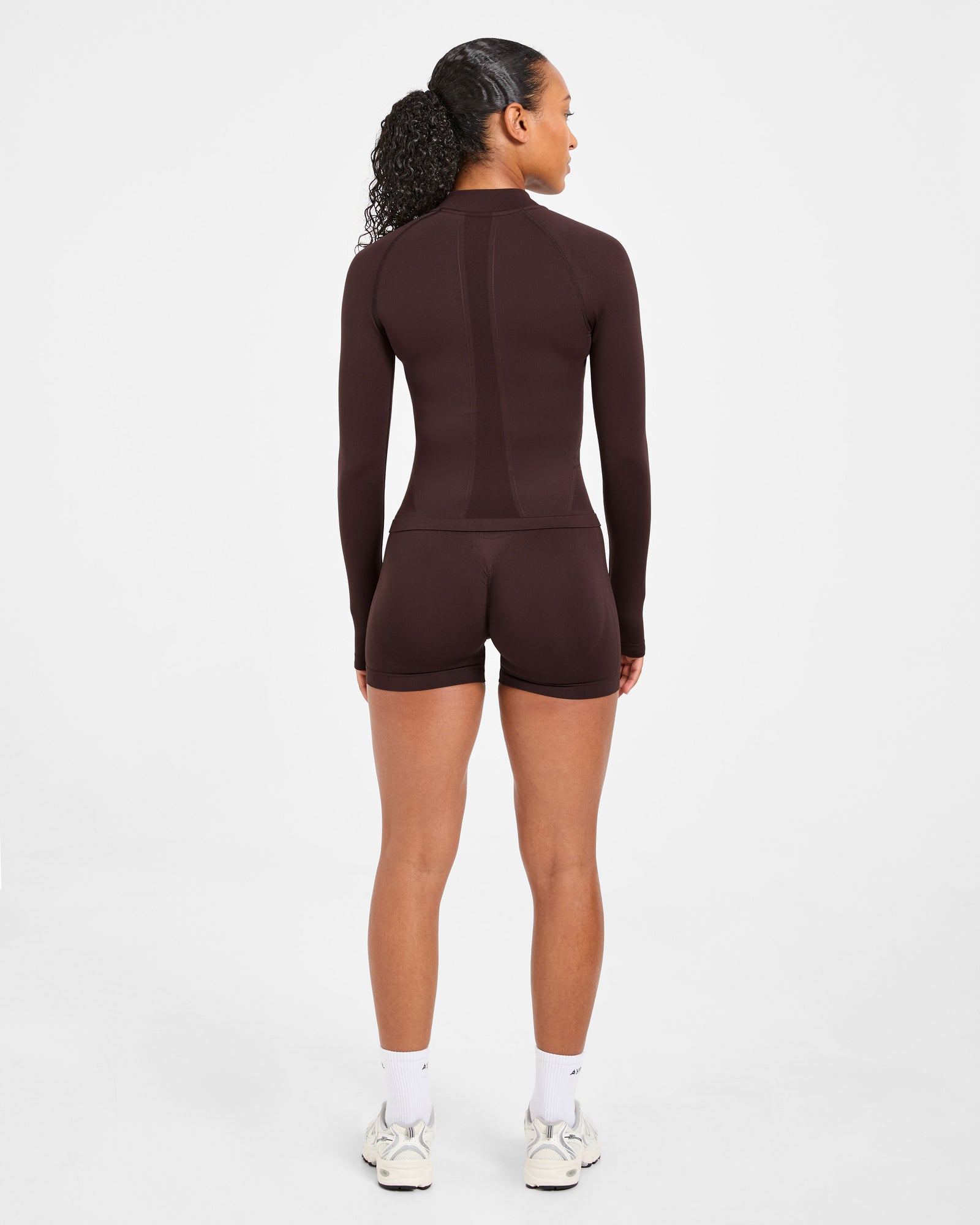 JD Empower Seamless Full Zip Jacket - Cocoa Brown