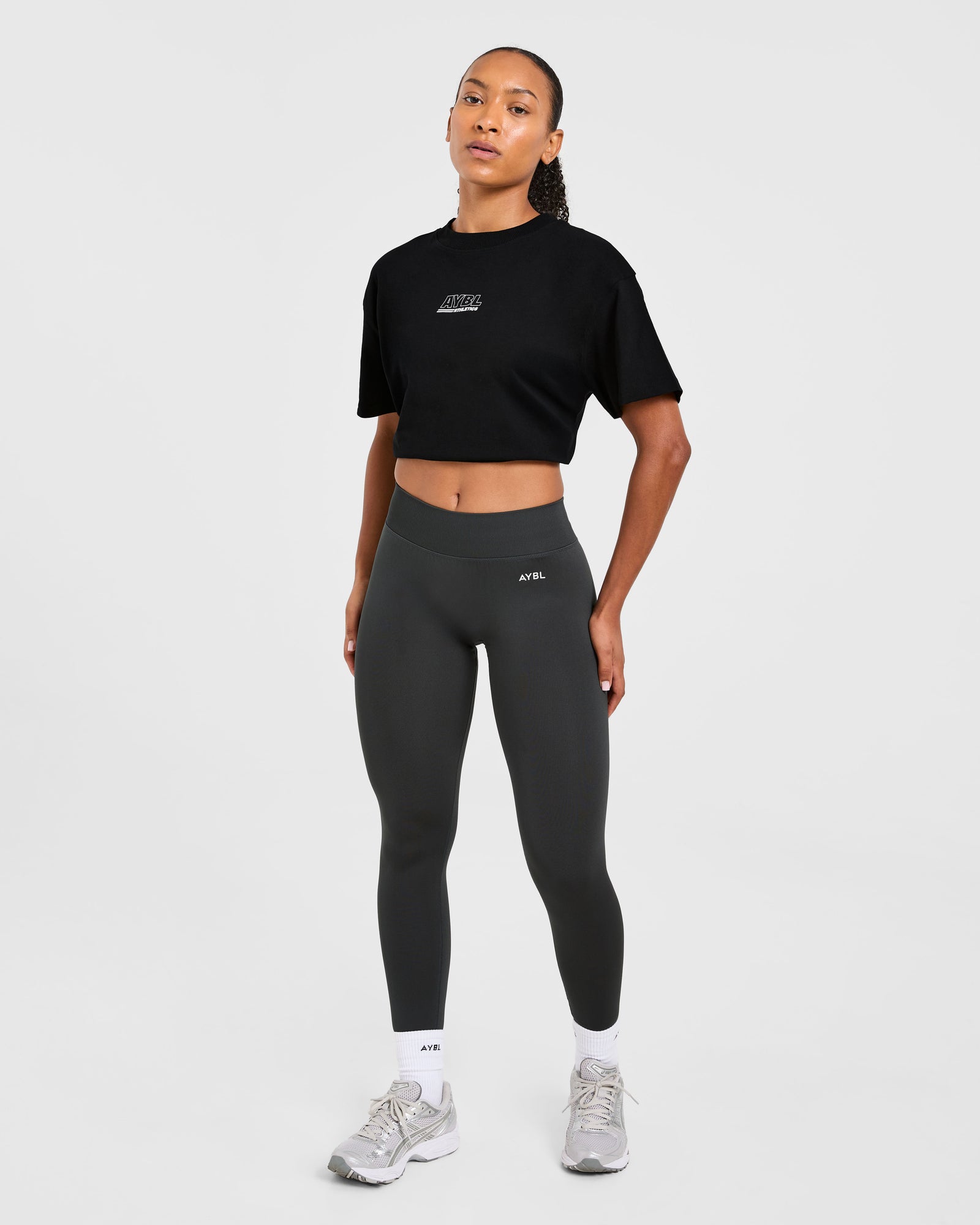 JD Athletics Track Oversized T Shirt - Black/White