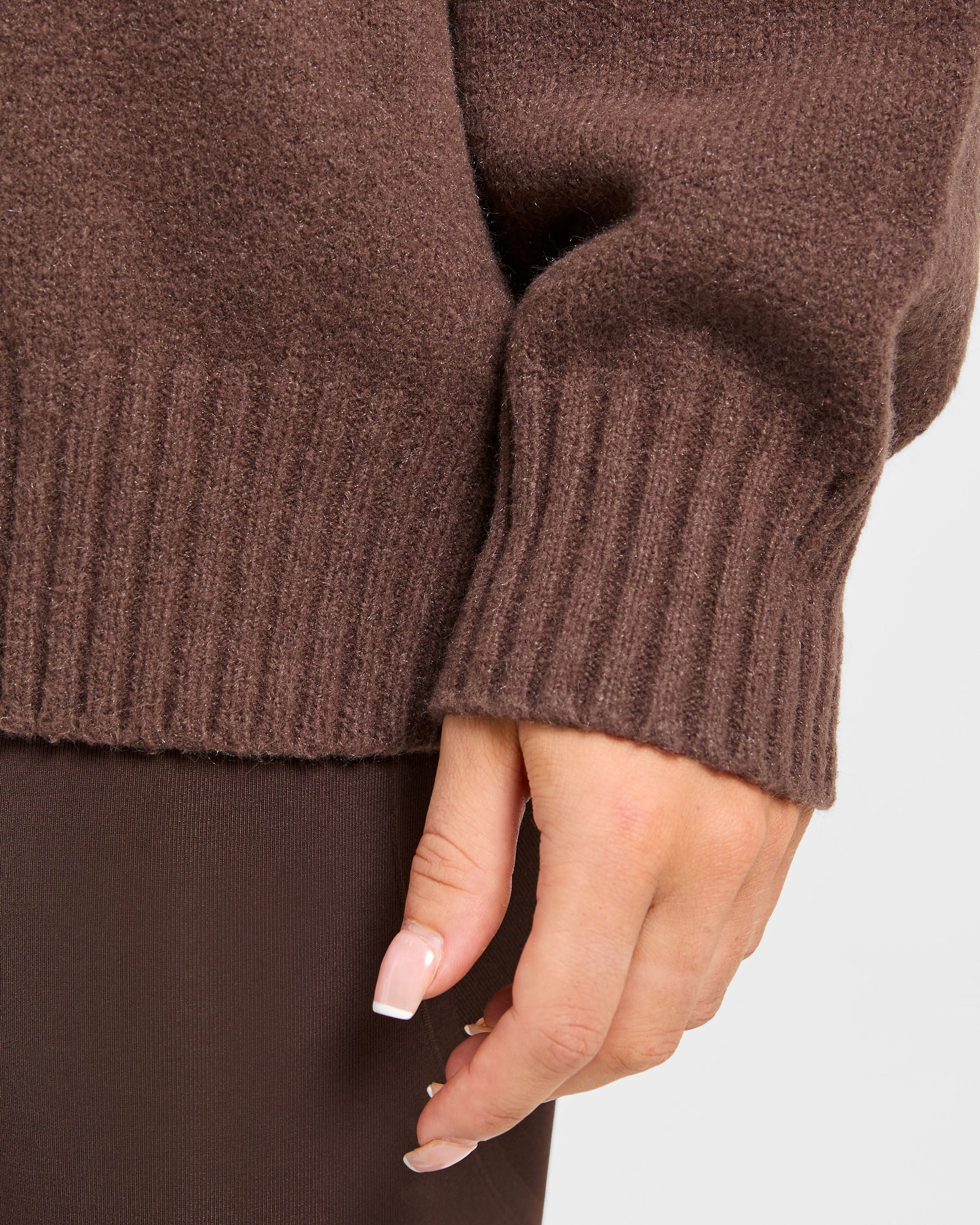 JD Varsity Oversized Knitted Sweater - Brown