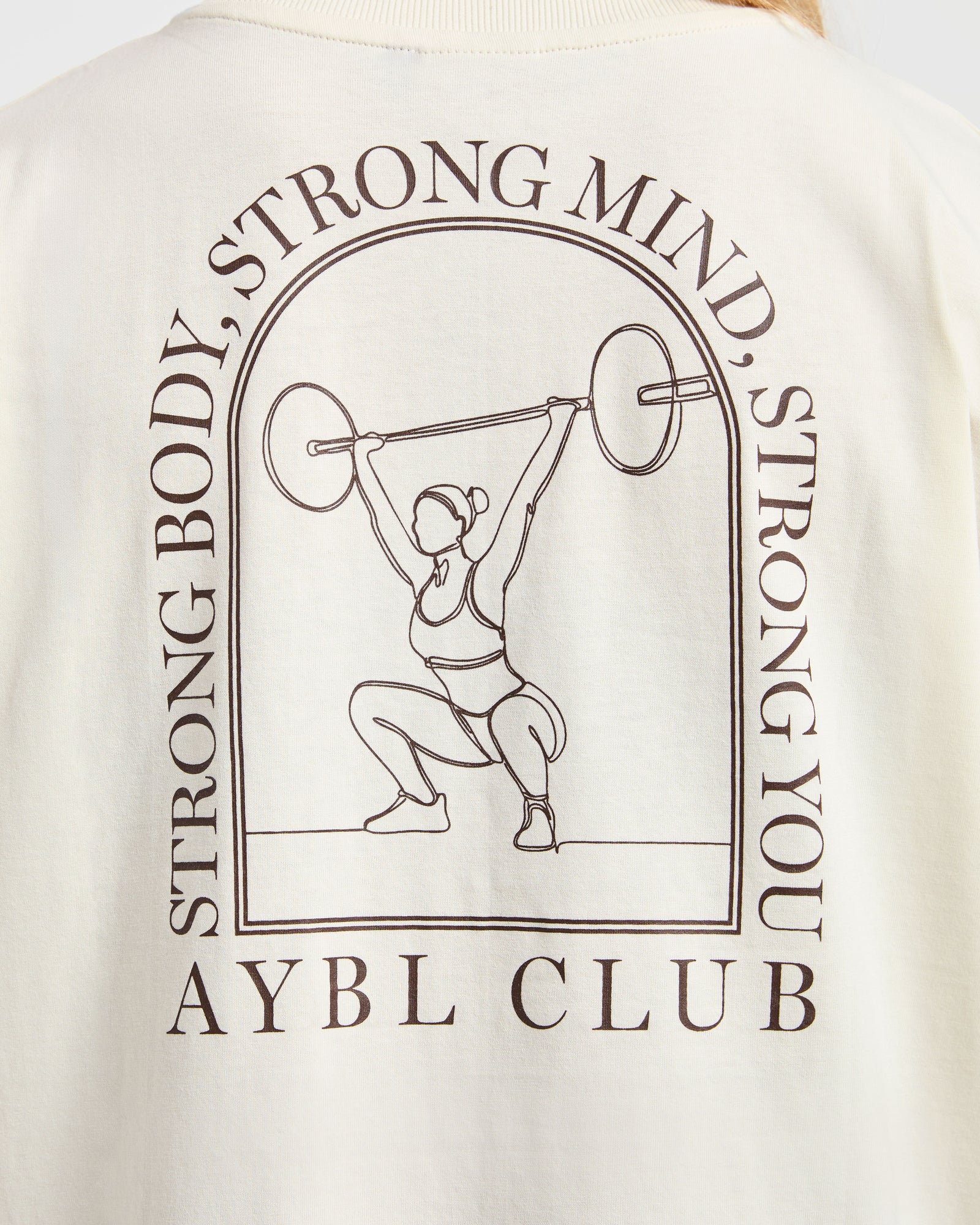 Body, Mind, You Oversized T Shirt - Beige/Brown