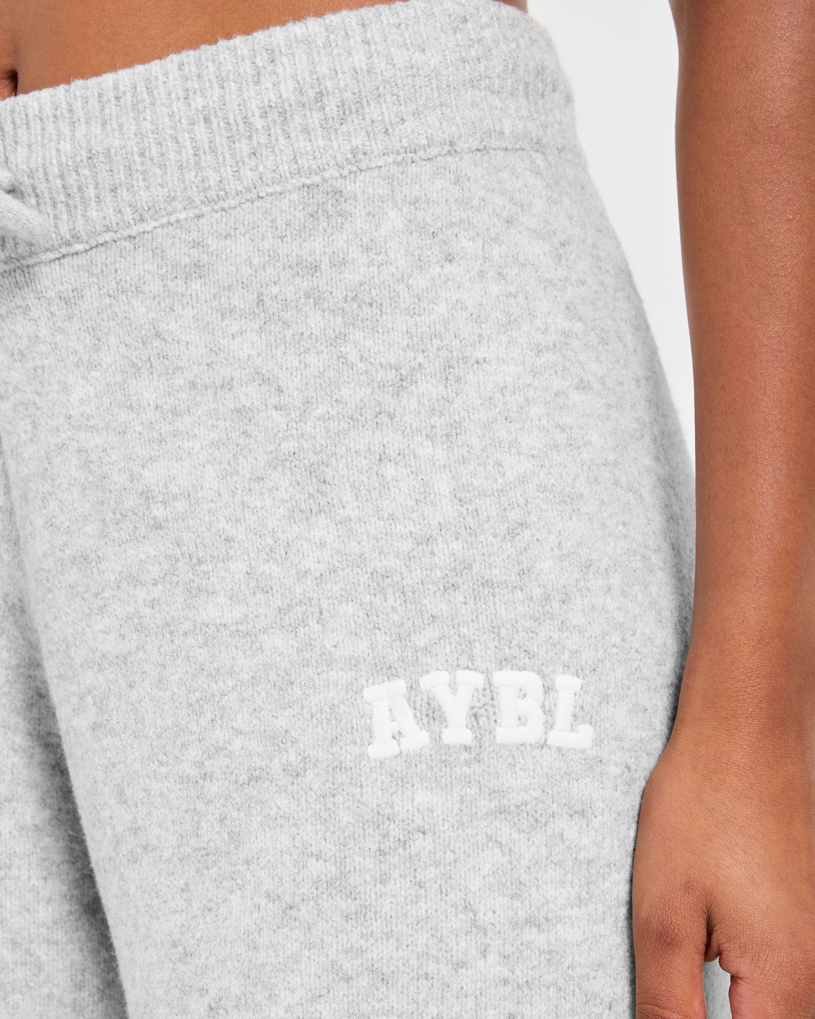 JD Varsity Oversized Knitted Joggers - Grey Marl