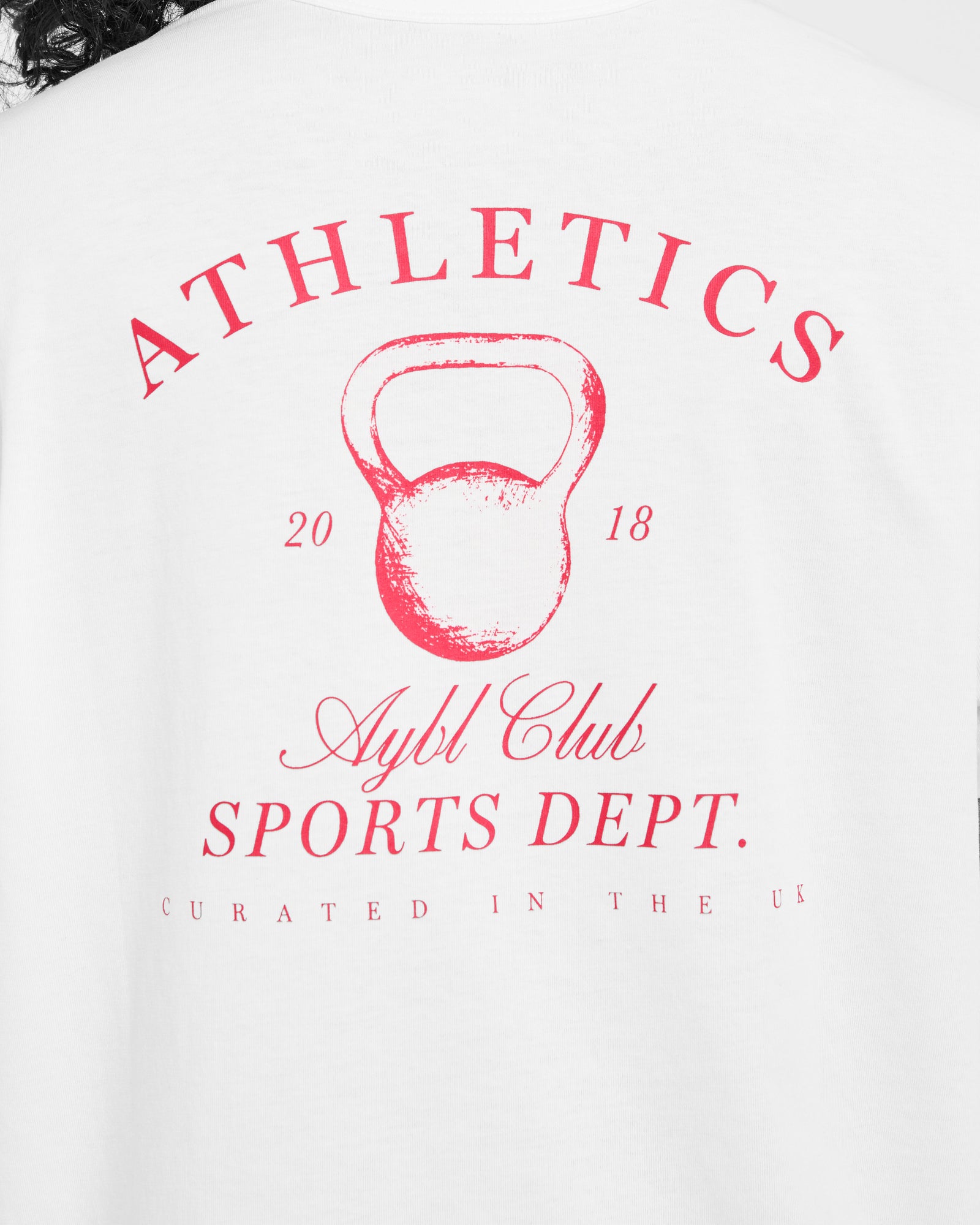 Athletics Sport Dept Oversized T Shirt - White/Red