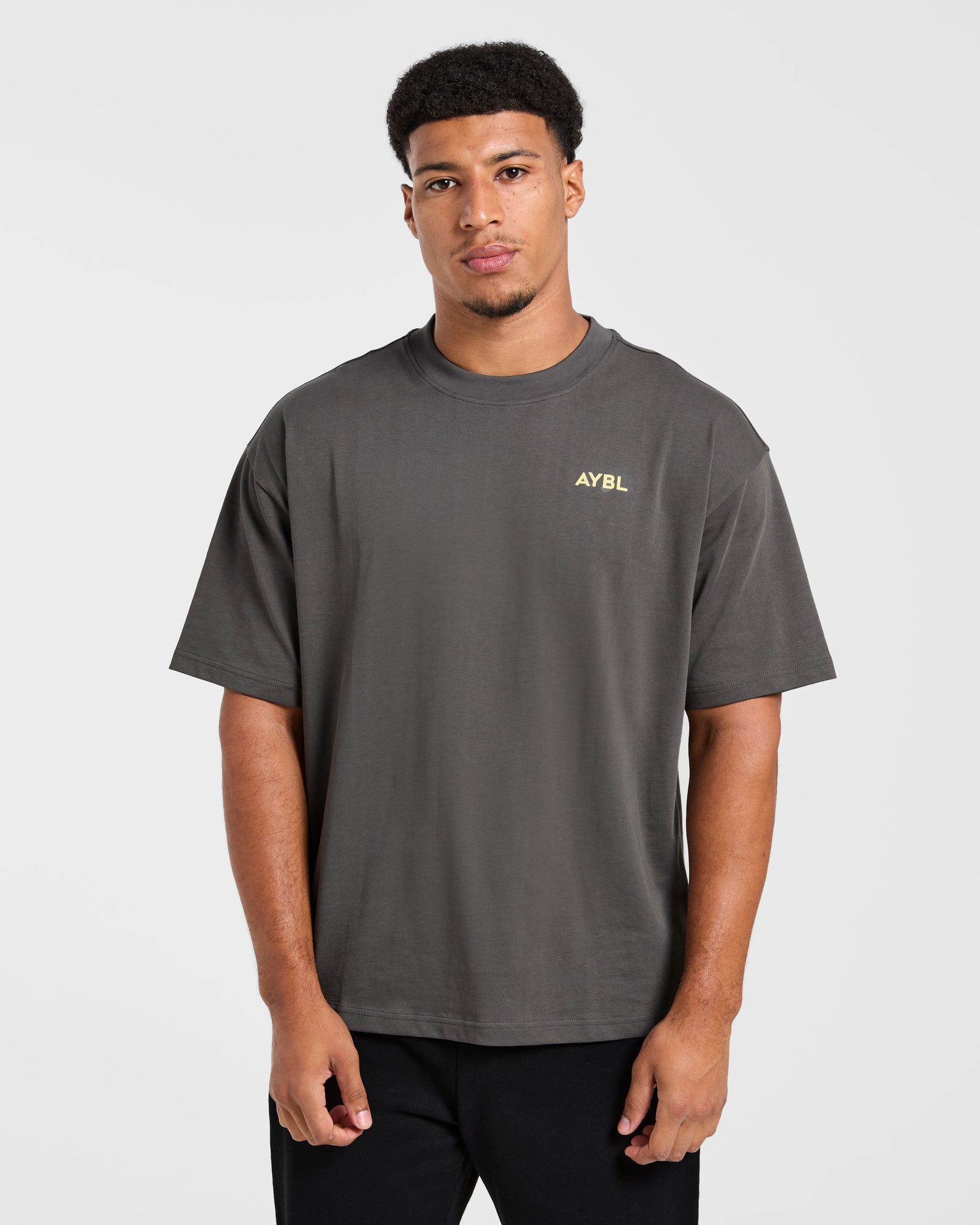 Essential Oversized T Shirt - Charcoal/Butter