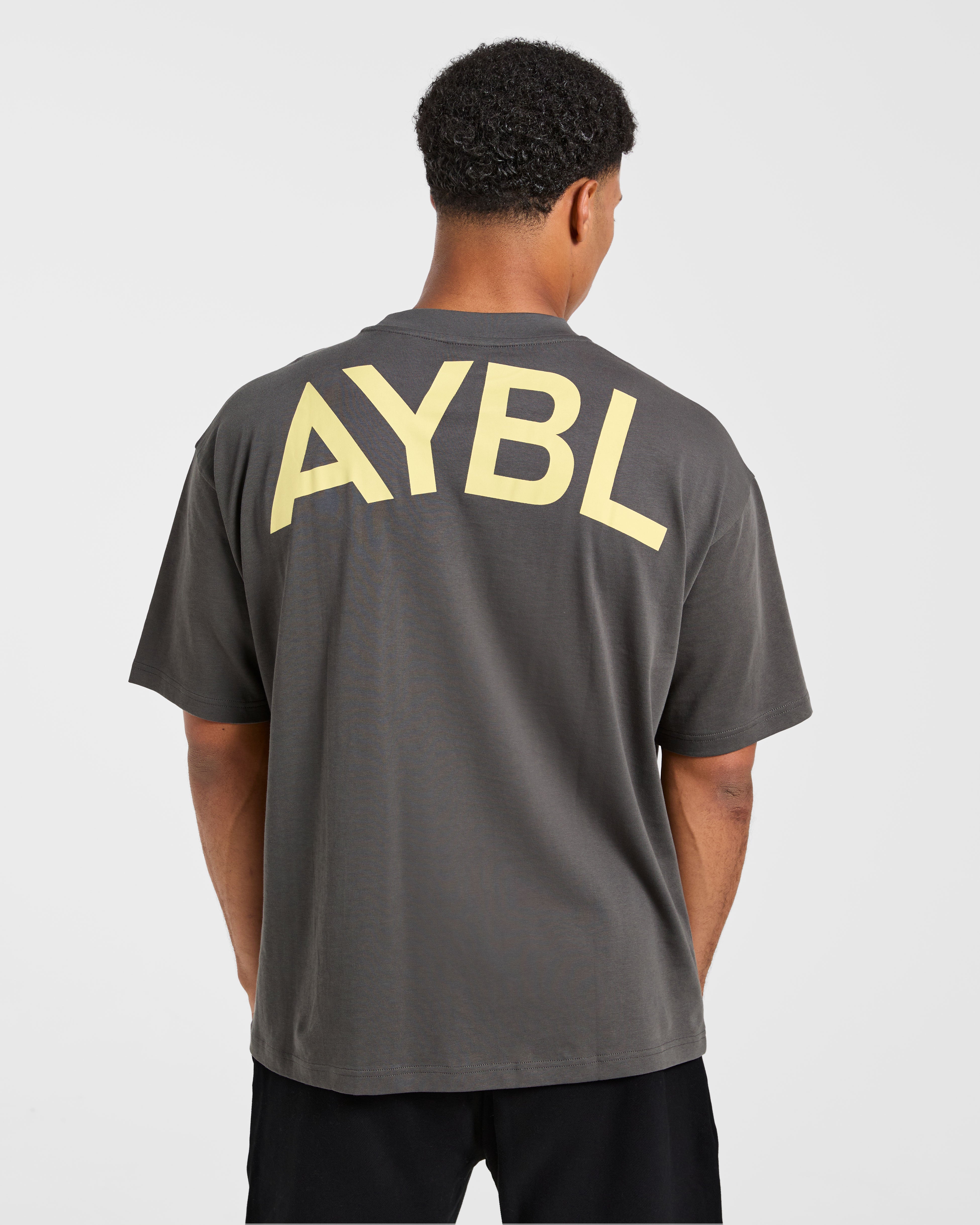 Essential Oversized T Shirt - Charcoal/Butter