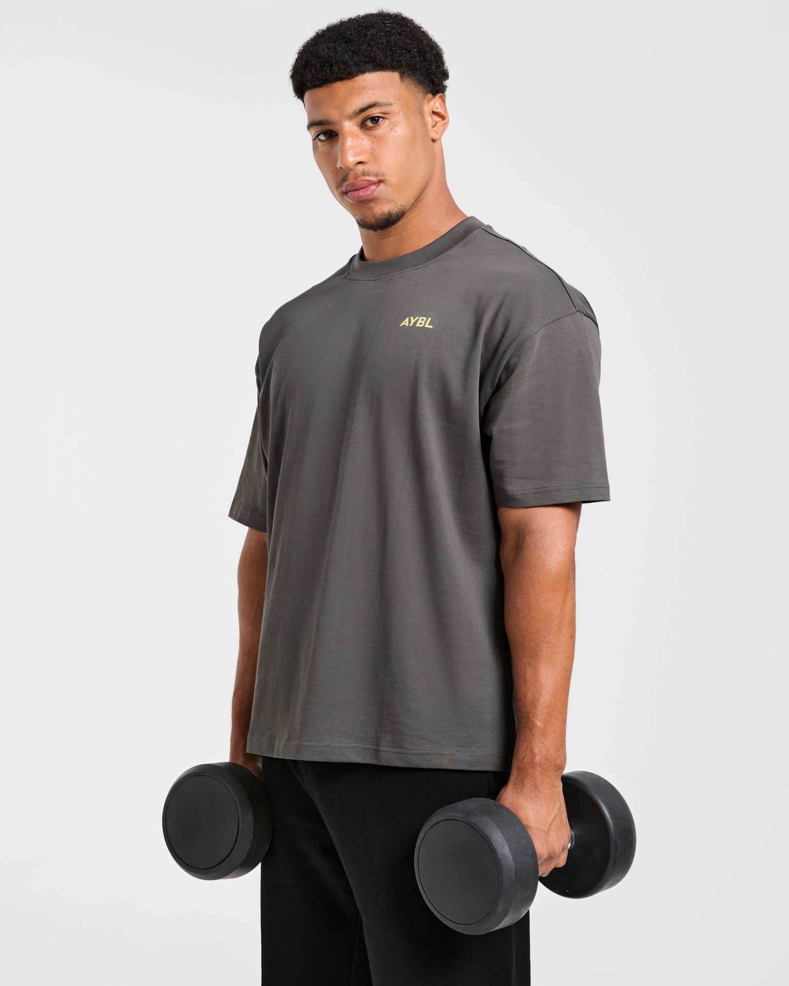 Essential Oversized T Shirt - Charcoal/Butter