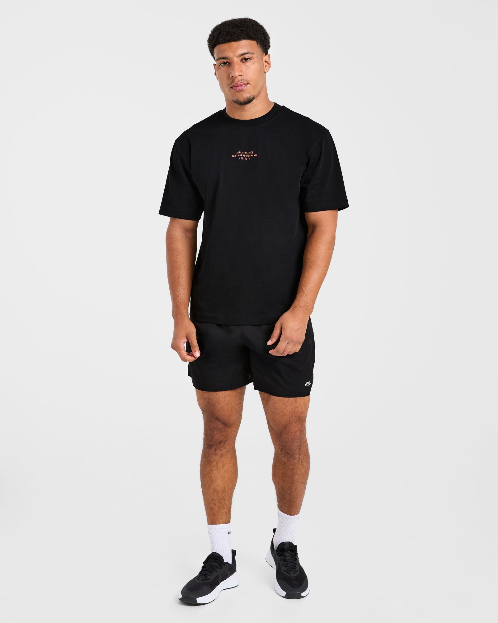 Athletics Performance T Shirt - Black/Orange