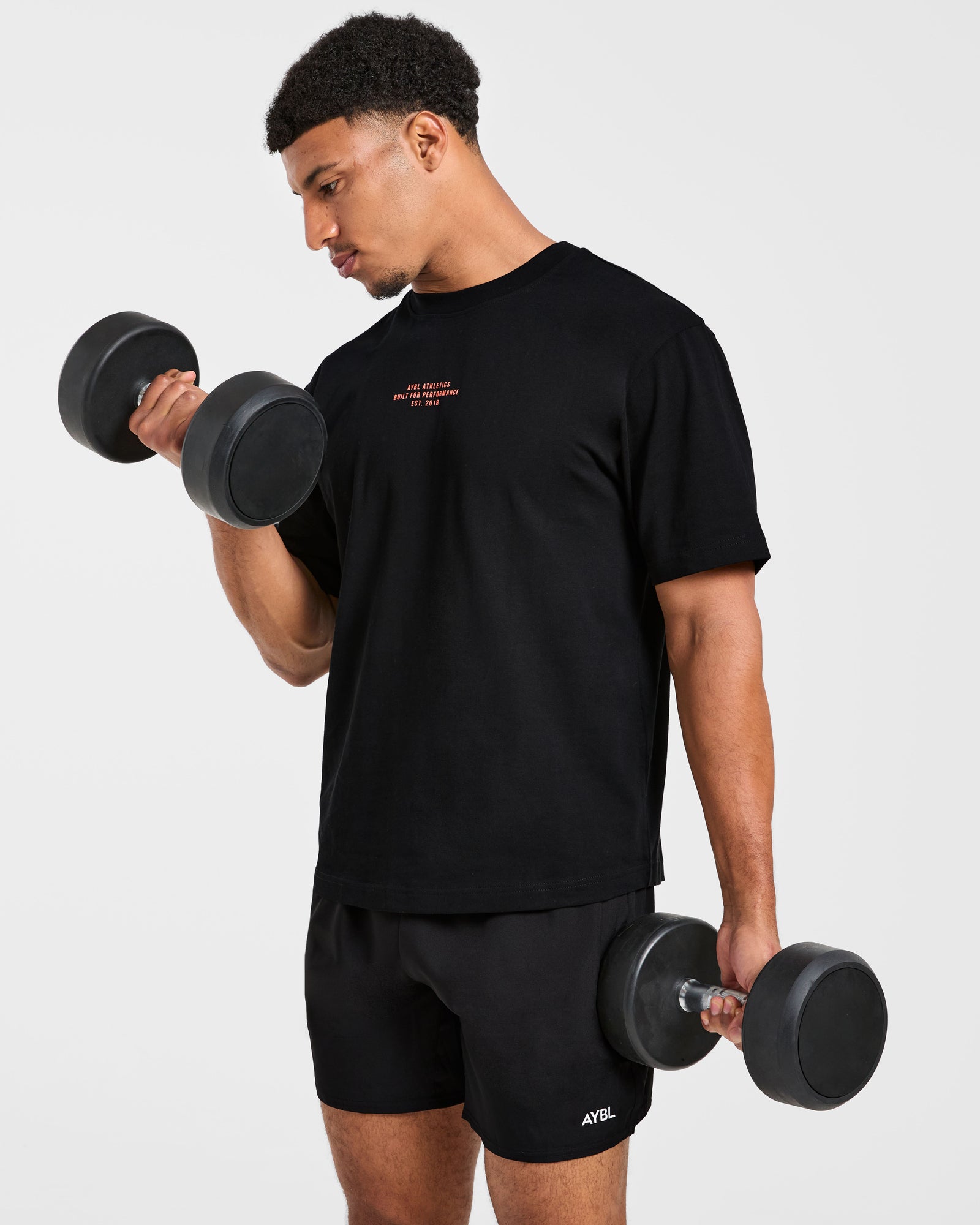 Athletics Performance T Shirt - Black/Orange