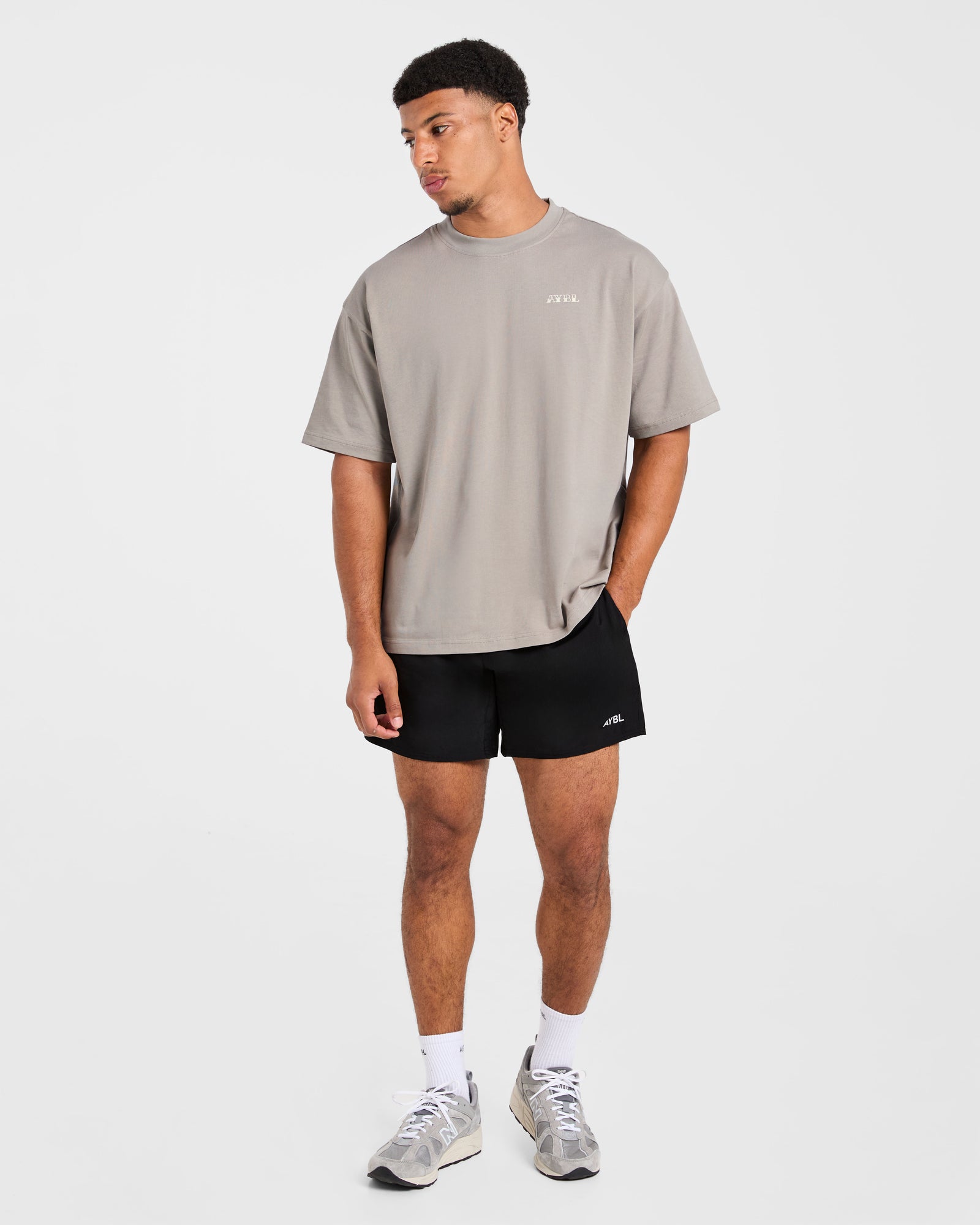 AYBL Strength Club Oversized T Shirt - Fog