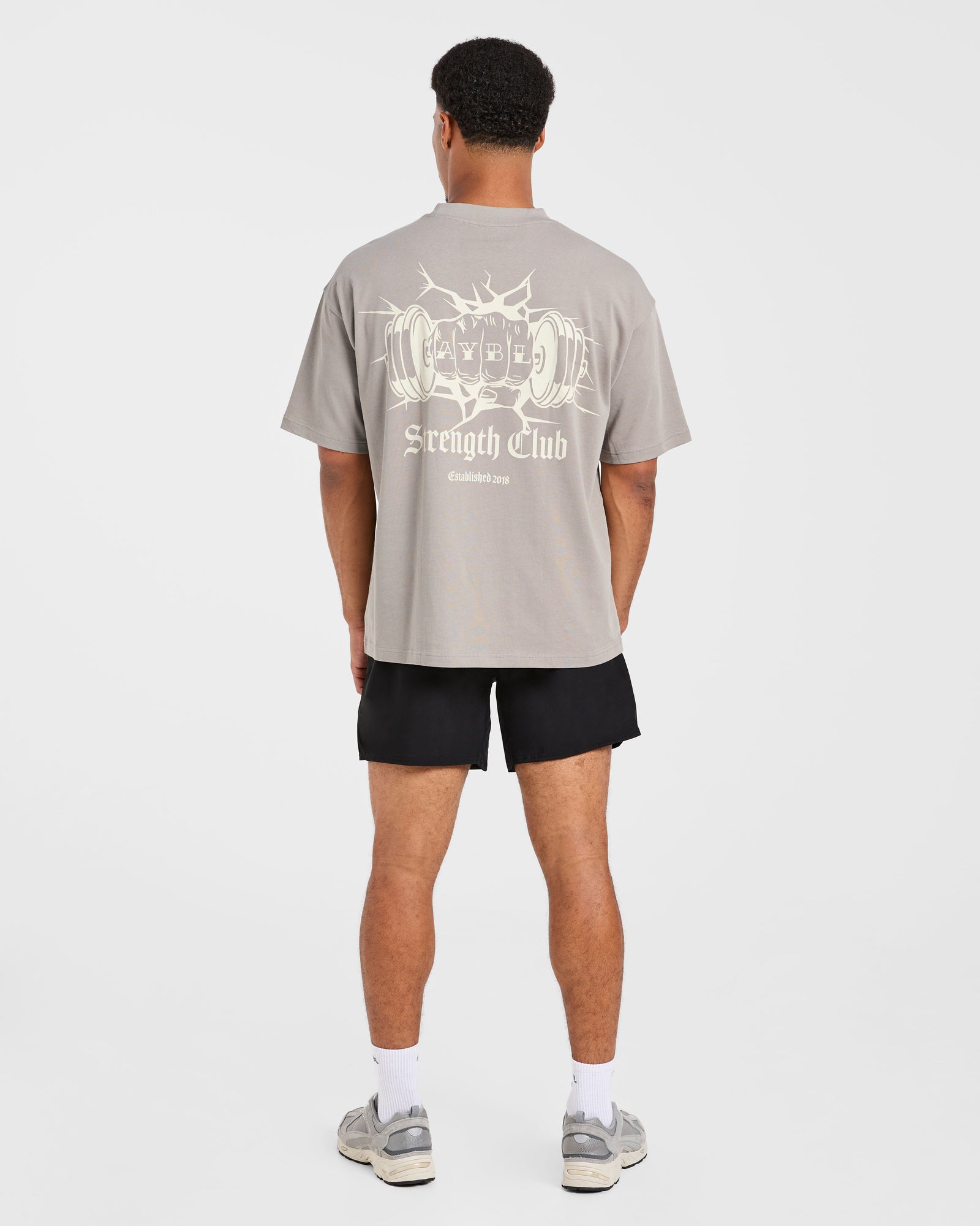 AYBL Strength Club Oversized T Shirt - Fog