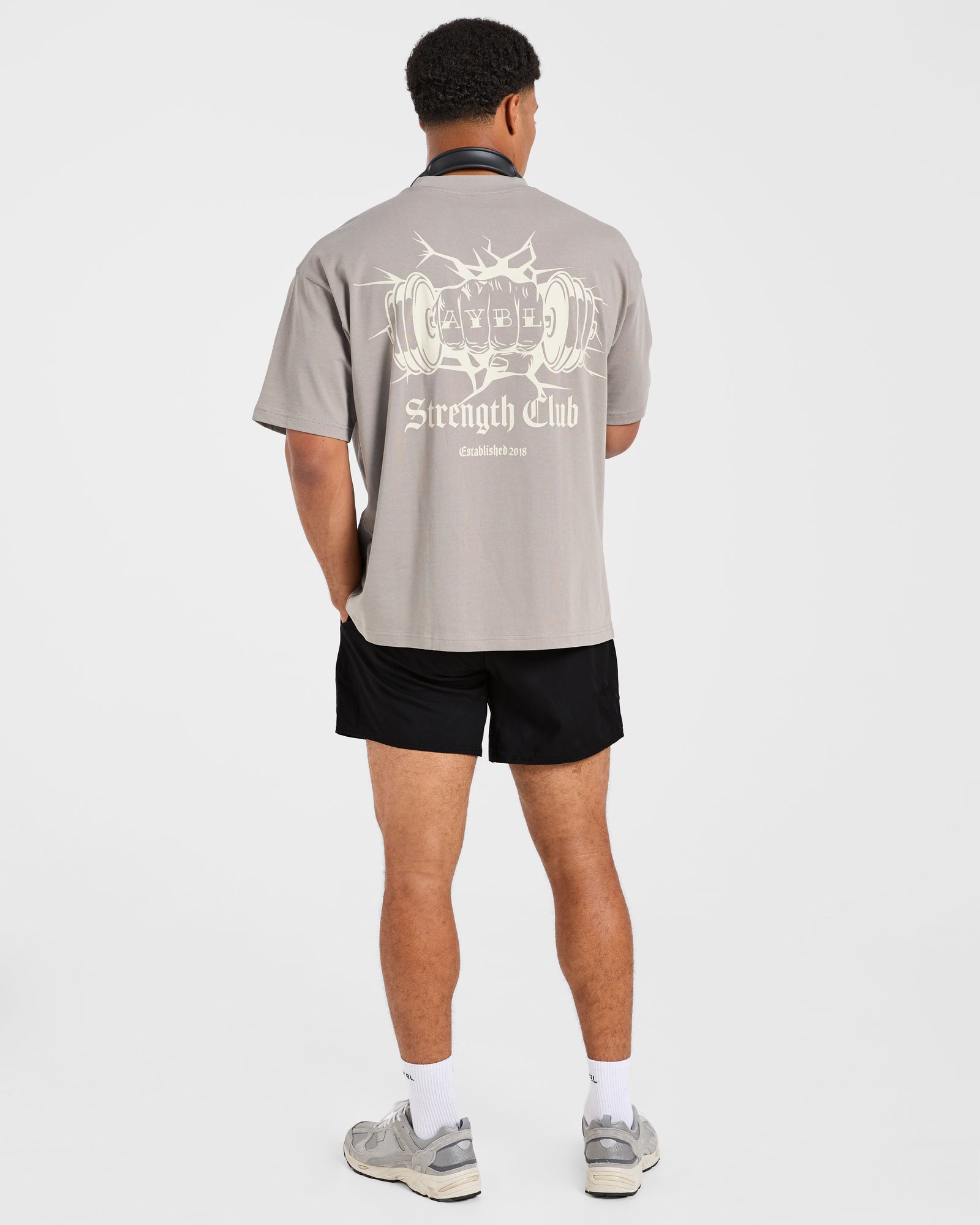 AYBL Strength Club Oversized T Shirt - Fog
