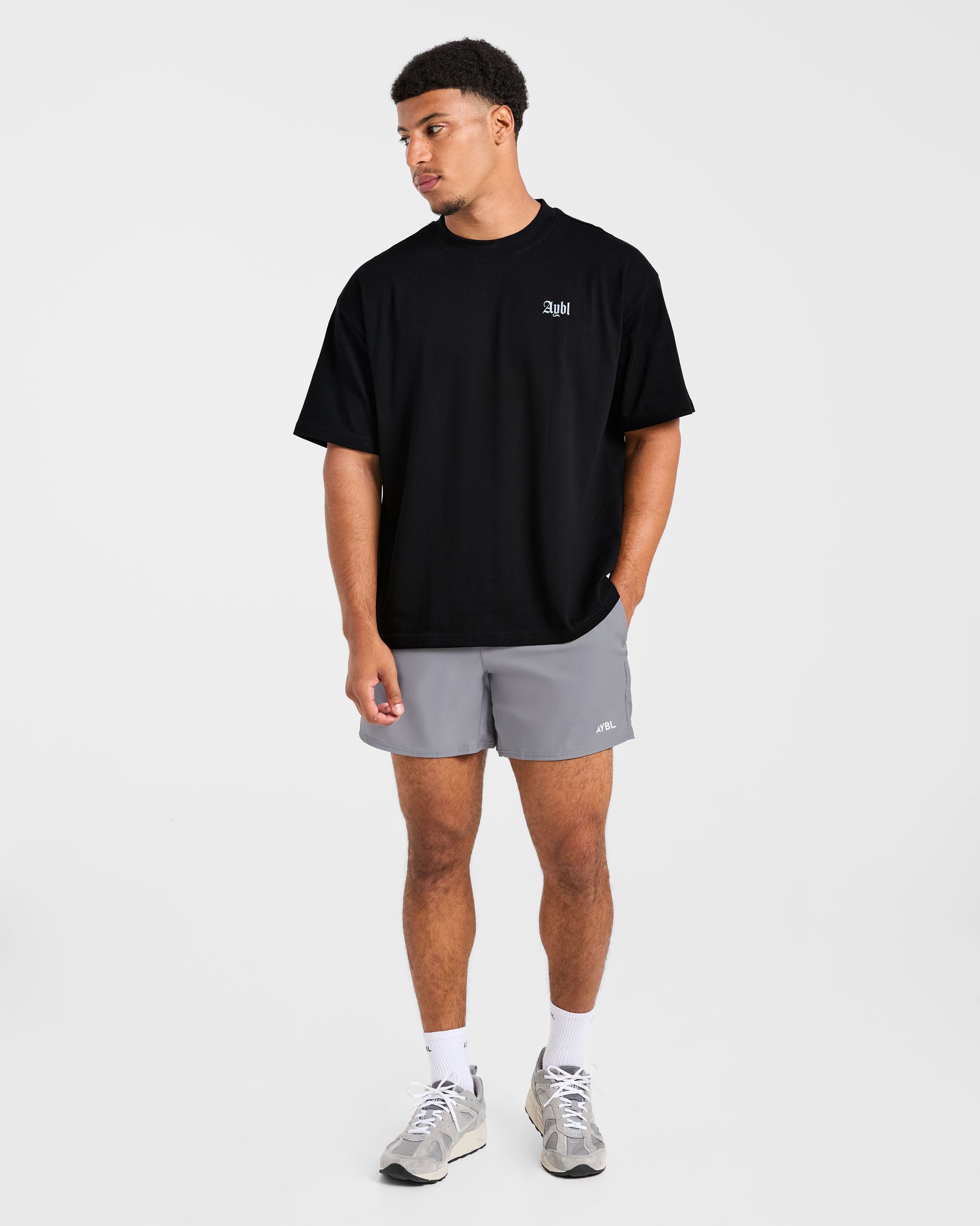 Deadlift Graphic Oversized T Shirt - Black/Blue