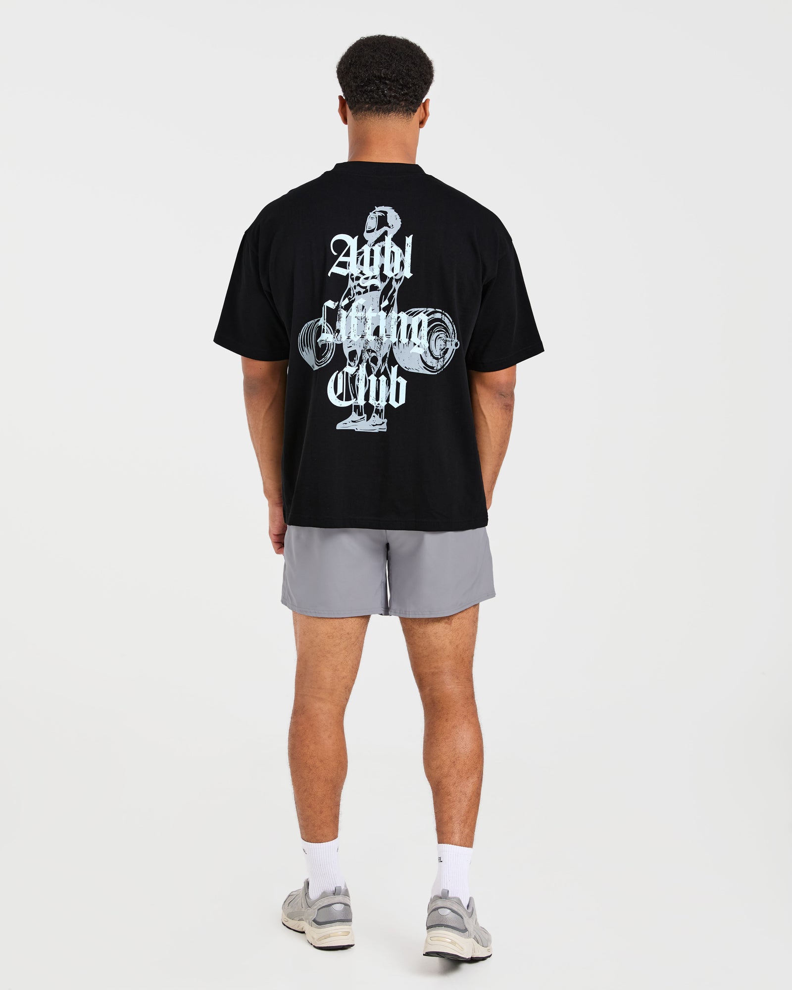 Deadlift Graphic Oversized T Shirt - Black/Blue