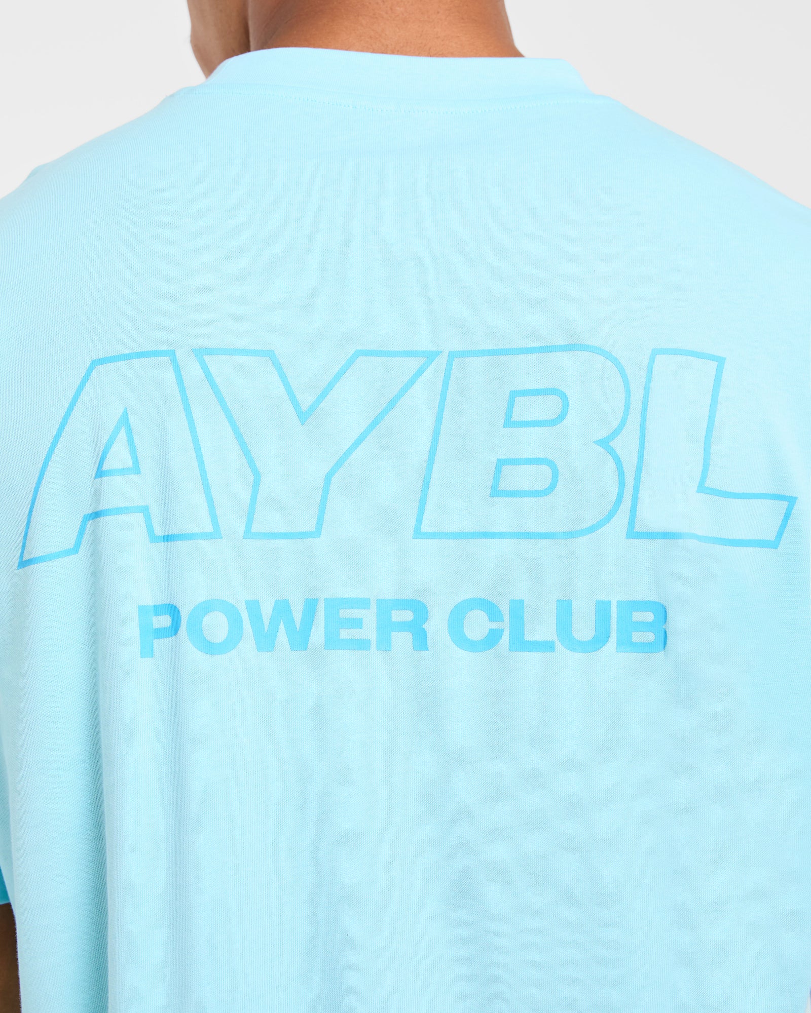 Power Club Oversized T Shirt - Light Blue