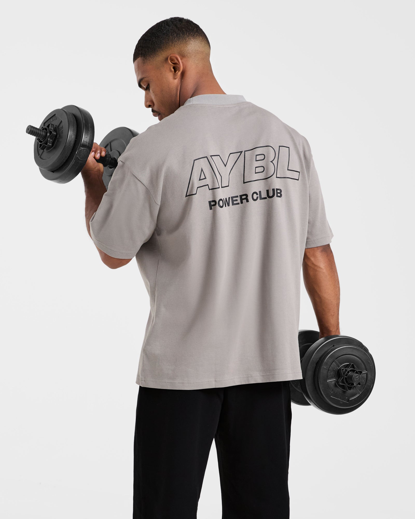 Power Club Oversized T Shirt - Grey