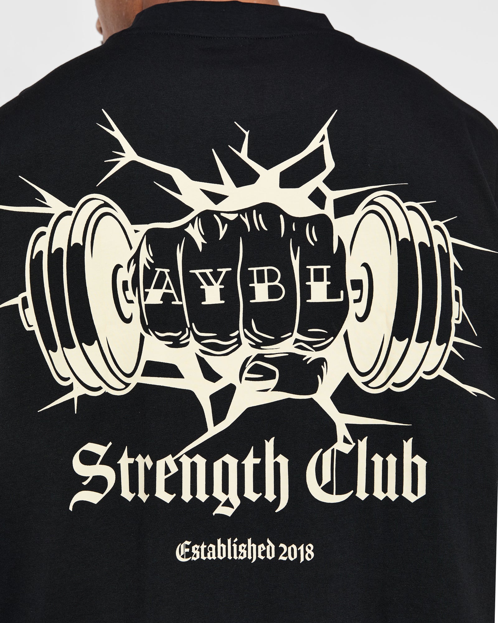 AYBL Strength Club Oversized T Shirt - Black