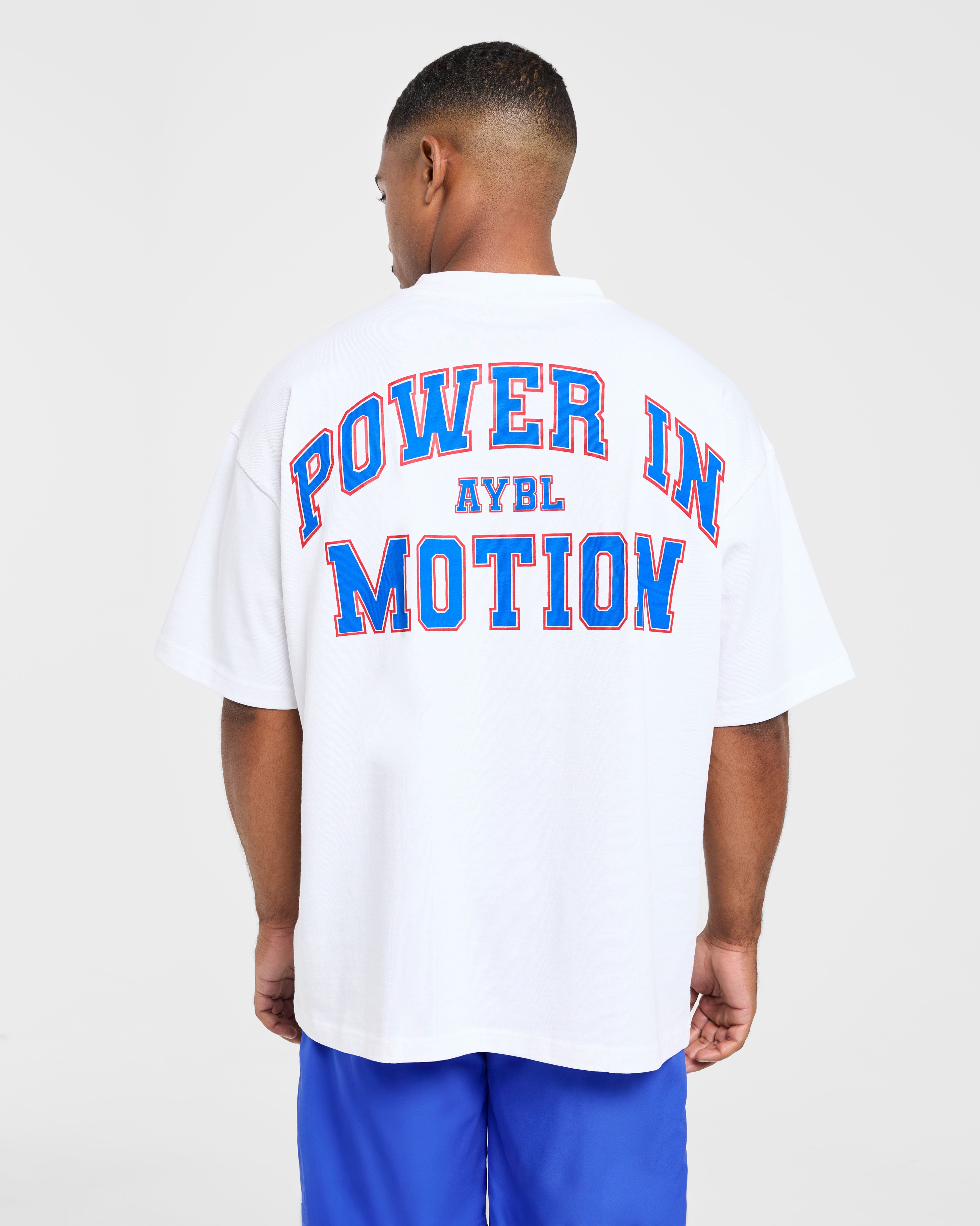 Power In Motion Oversized T Shirt - White
